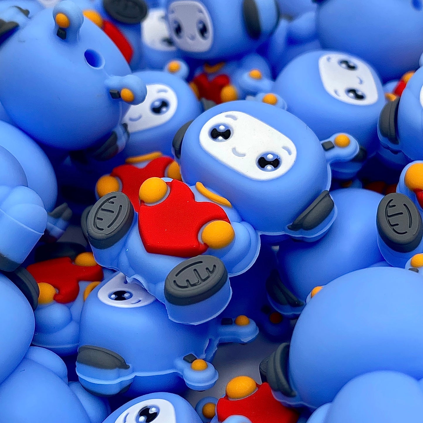 Galactic Heart 3D Silicone Focal Beads