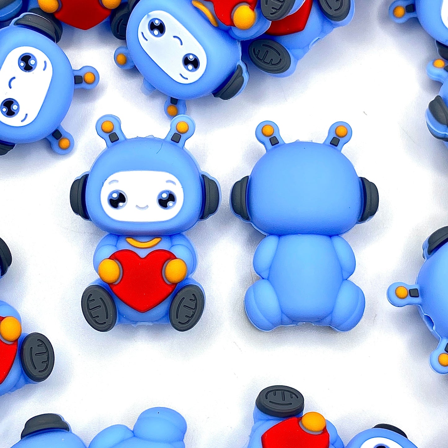 Galactic Heart 3D Silicone Focal Beads