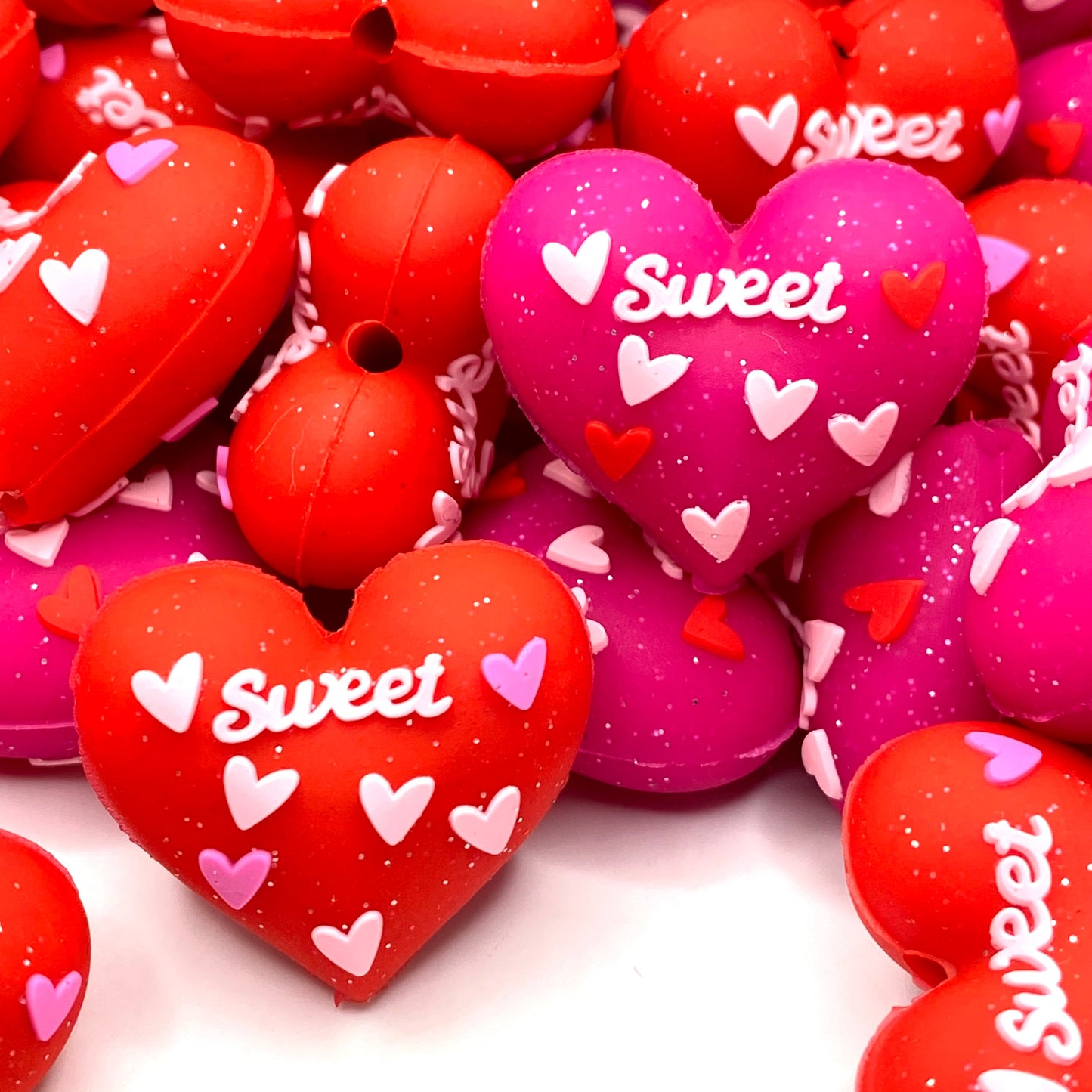 Sweetheart 3D Silicone Focal Beads