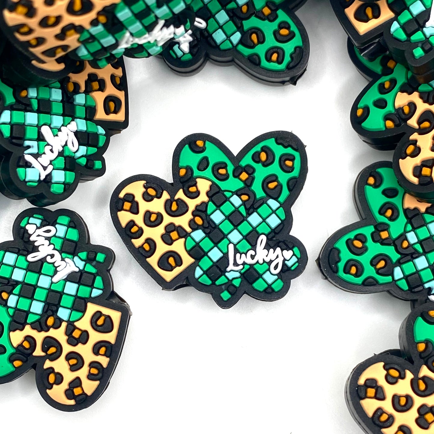 Lucky at Heart Silicone Focal Beads
