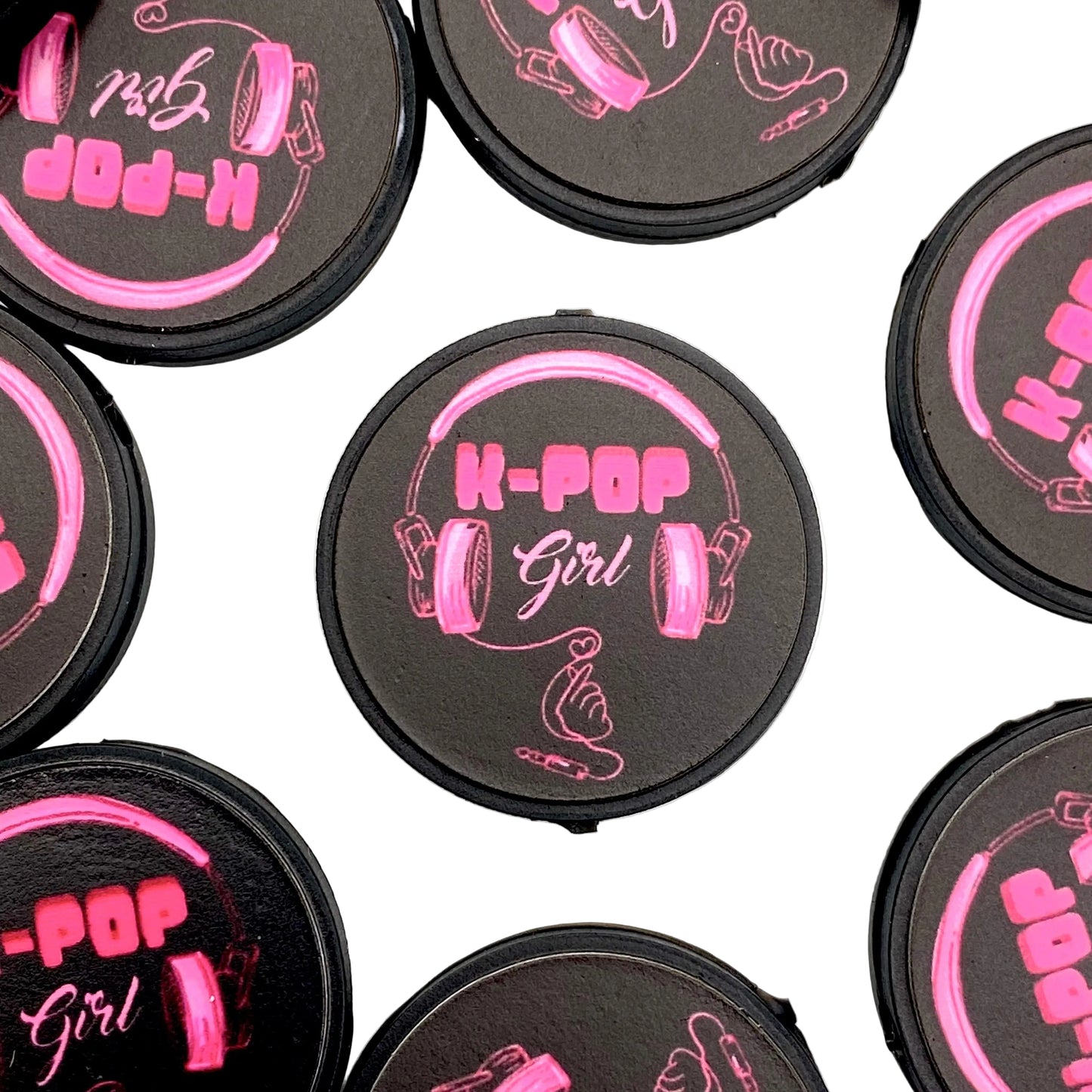 Kpop Girl Silicone Printed Focal Beads