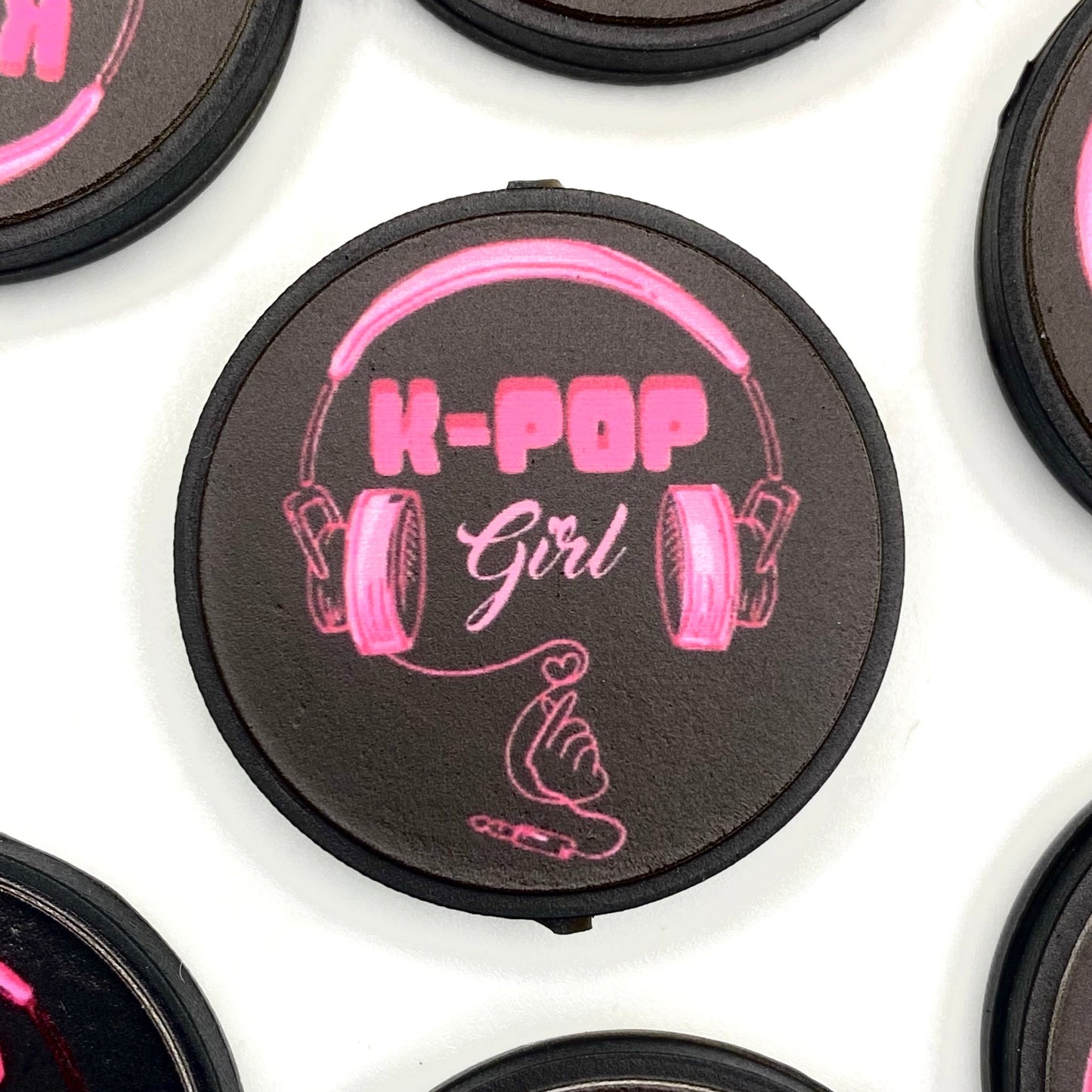Kpop Girl Silicone Printed Focal Beads