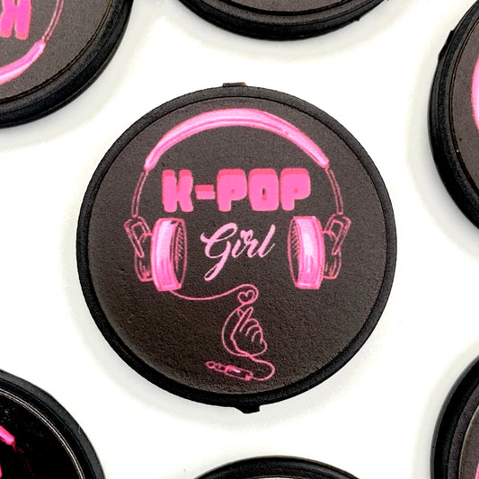 Kpop Girl Silicone Printed Focal Beads