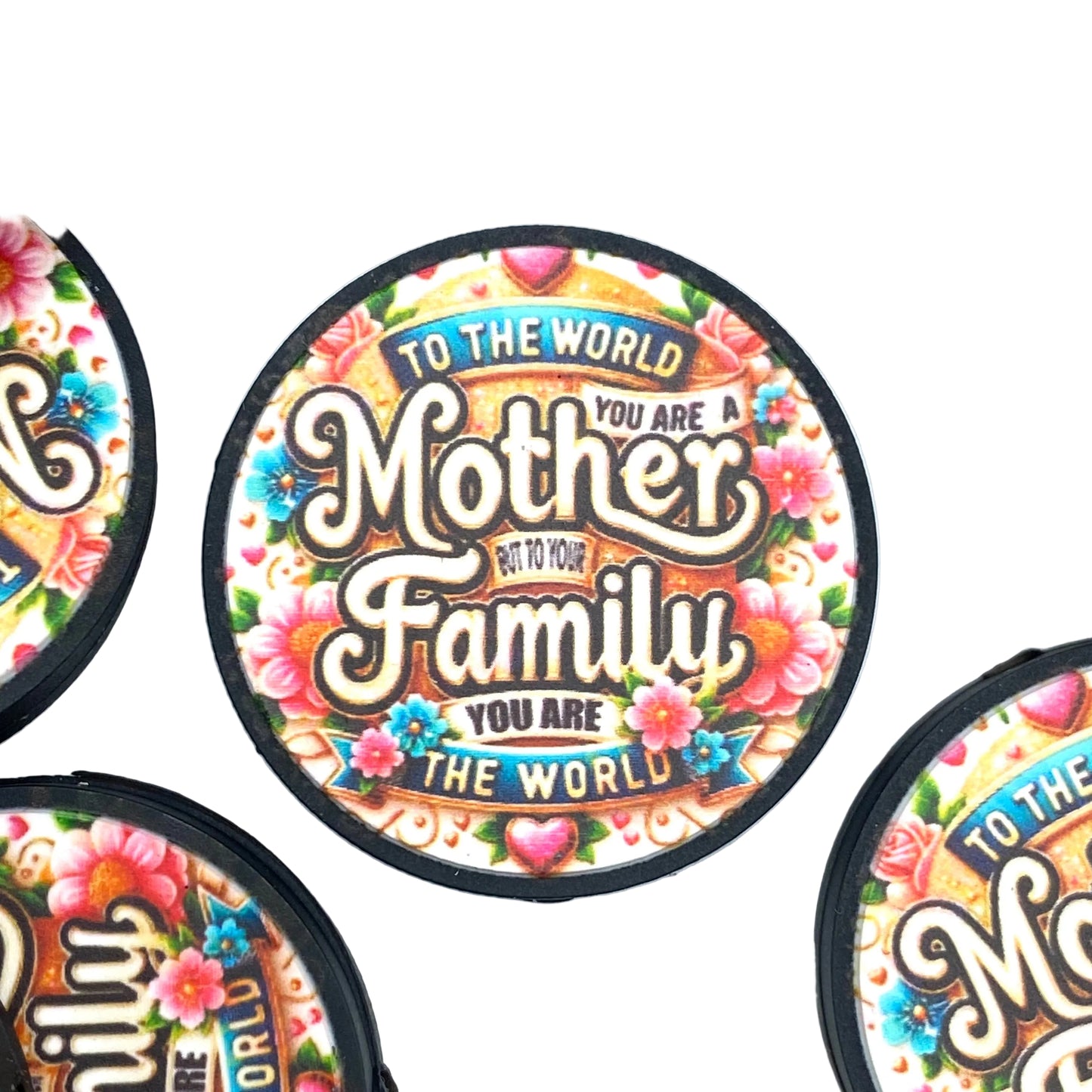 To The World You Are Mother Silicone Printed Focal Beads