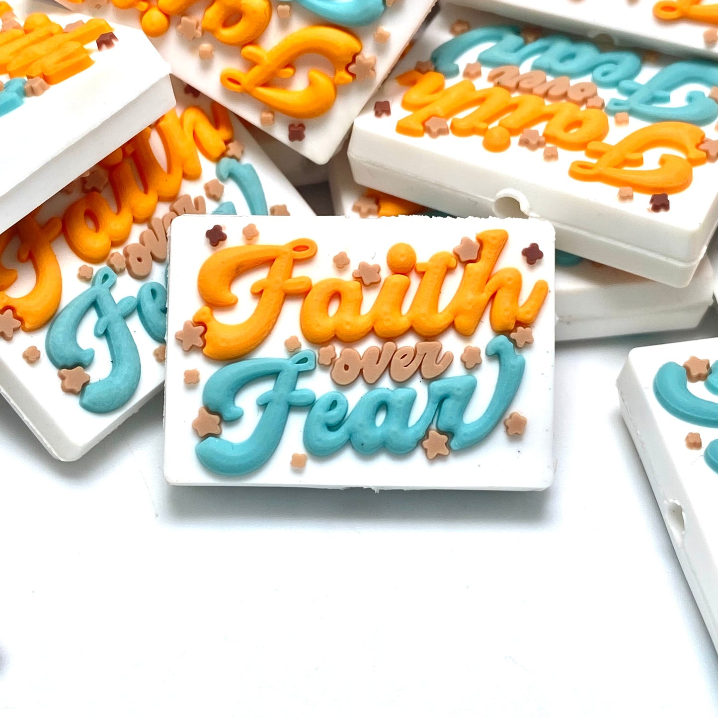 Faith Over Fear 2.0 Silicone Focal Beads
