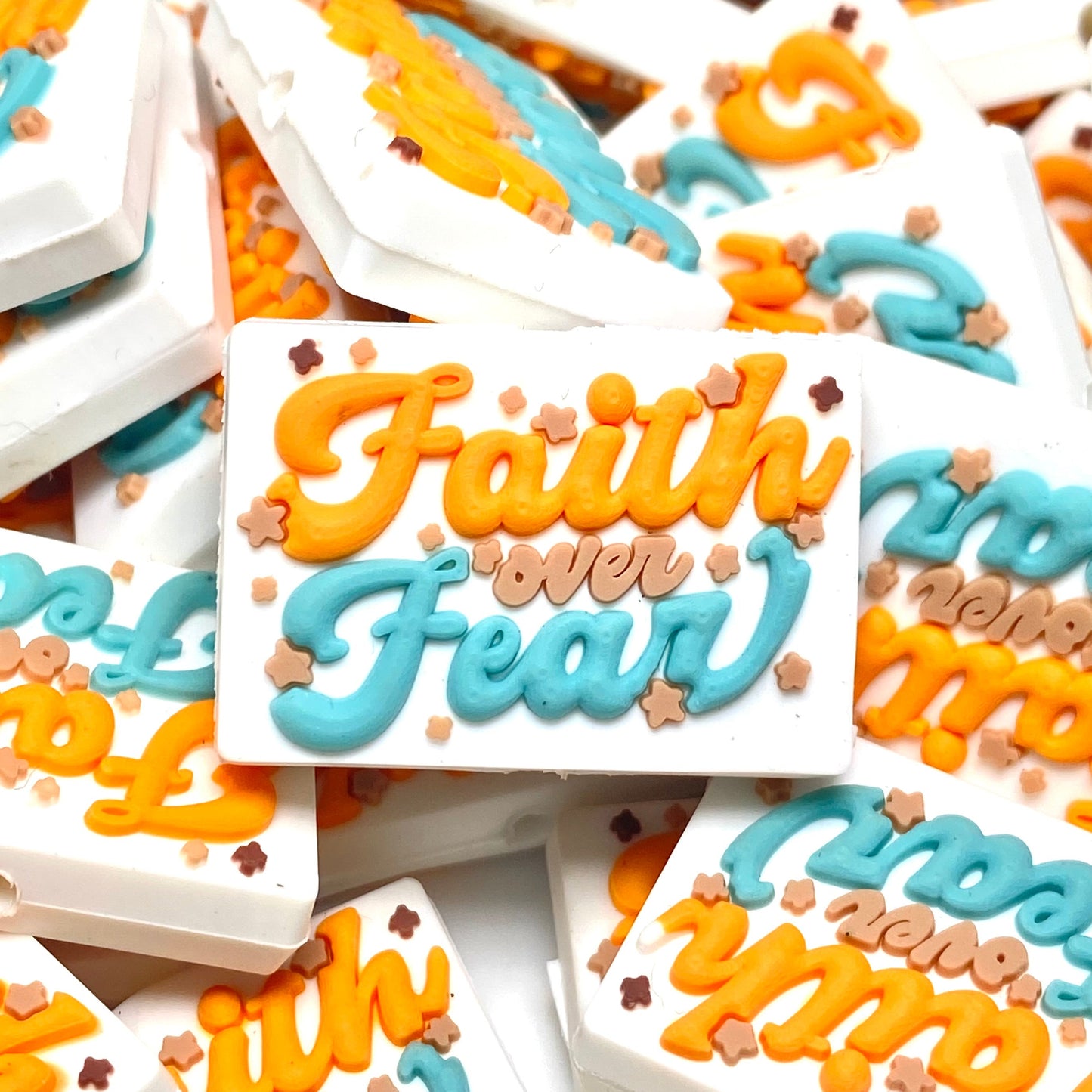 Faith Over Fear 2.0 Silicone Focal Beads