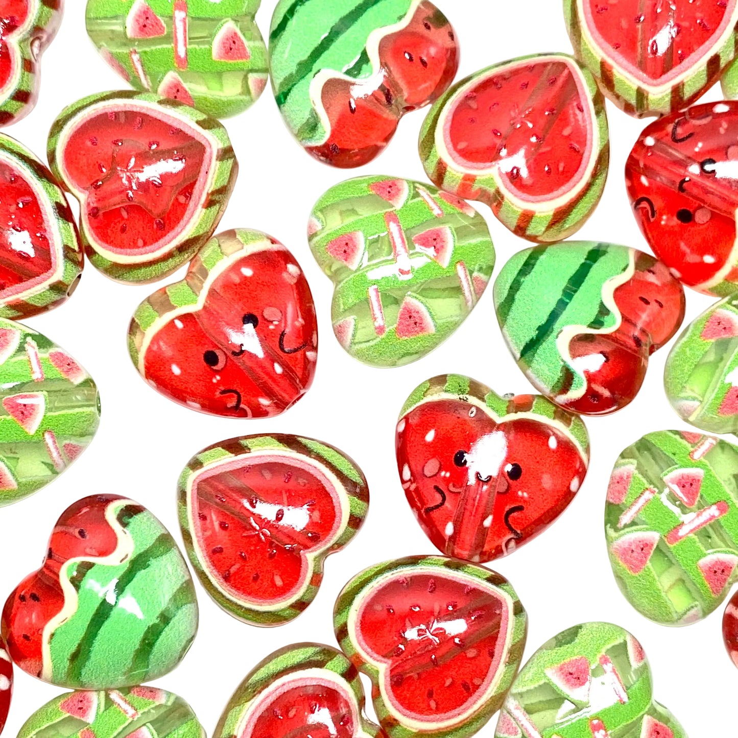 Just Add Watermelon Acrylic Beads