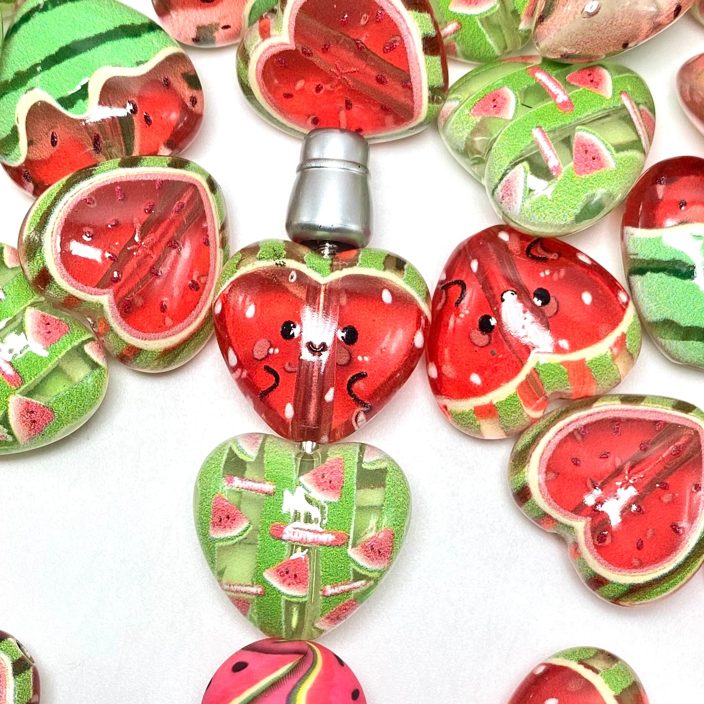 Just Add Watermelon Acrylic Beads