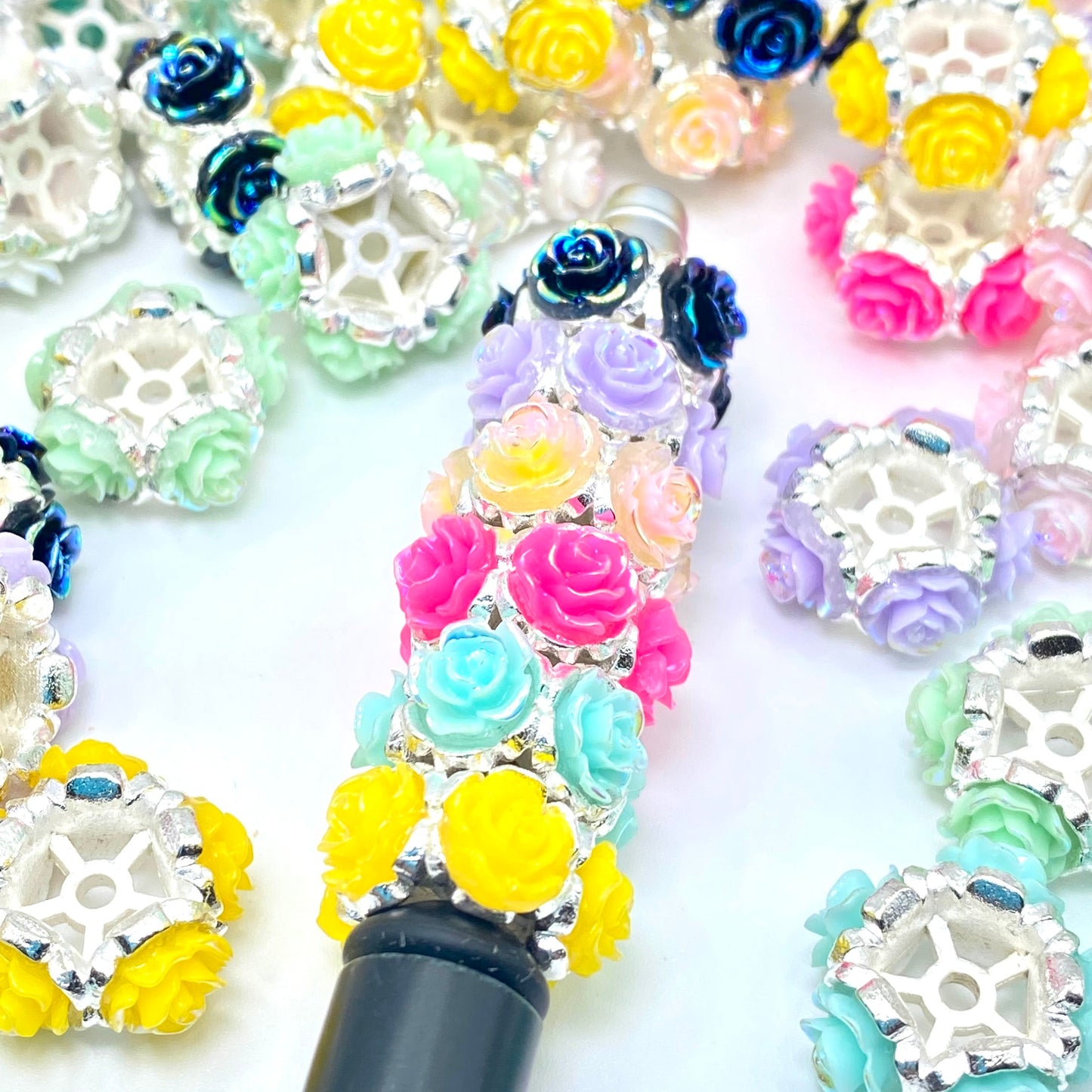 Small Rose, Big Charm Fancy Spacer Beads