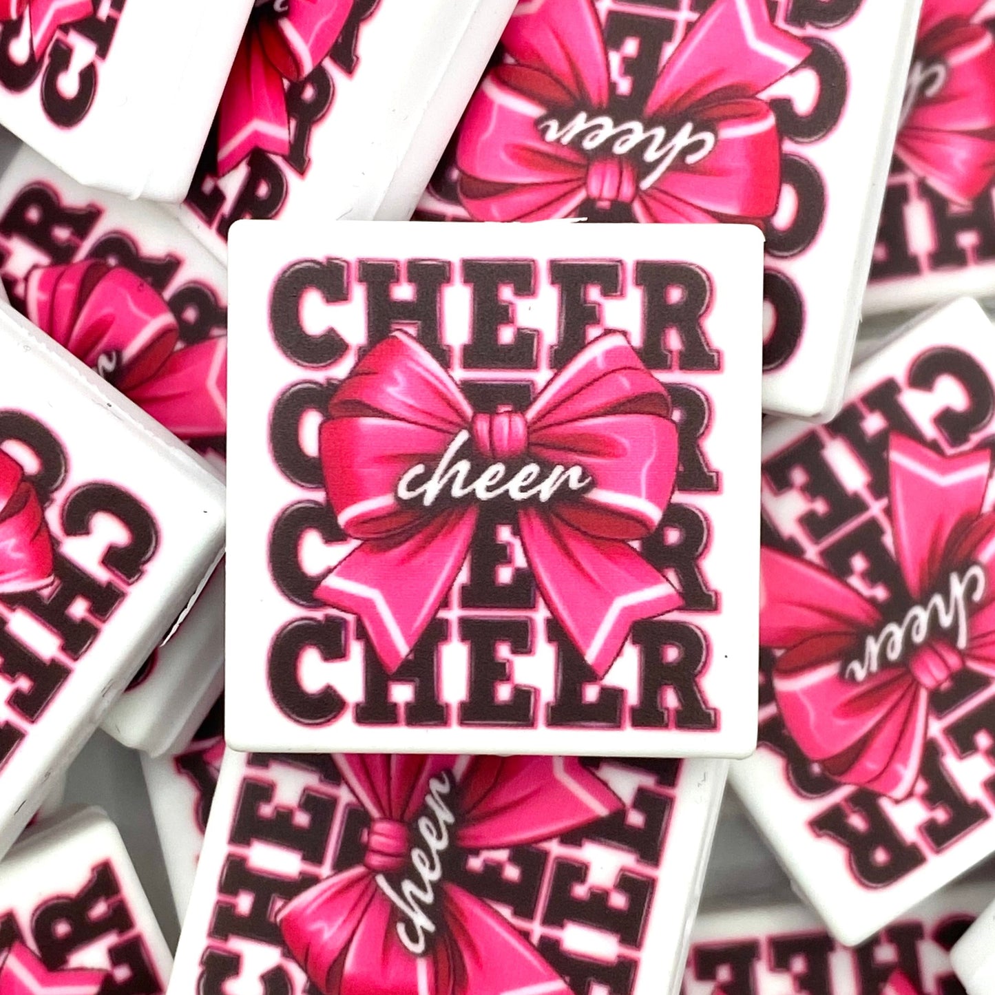 CHEER Printed Silicone Focal Beads - ECB Exclusive
