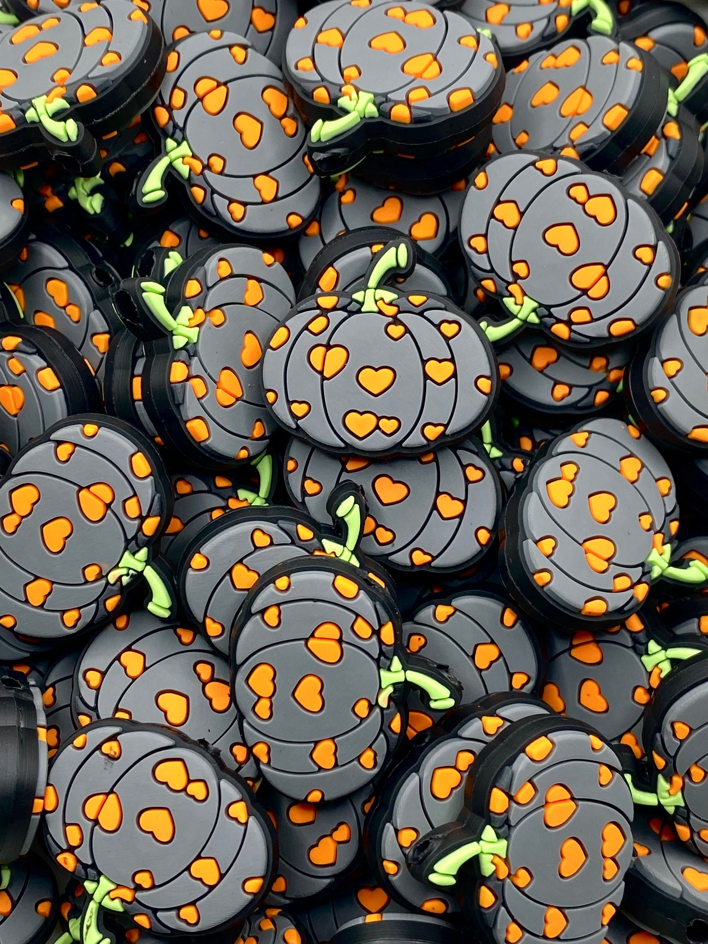 A Pumpkin A Day Keeps The Goblin Away PVC Focal Beads