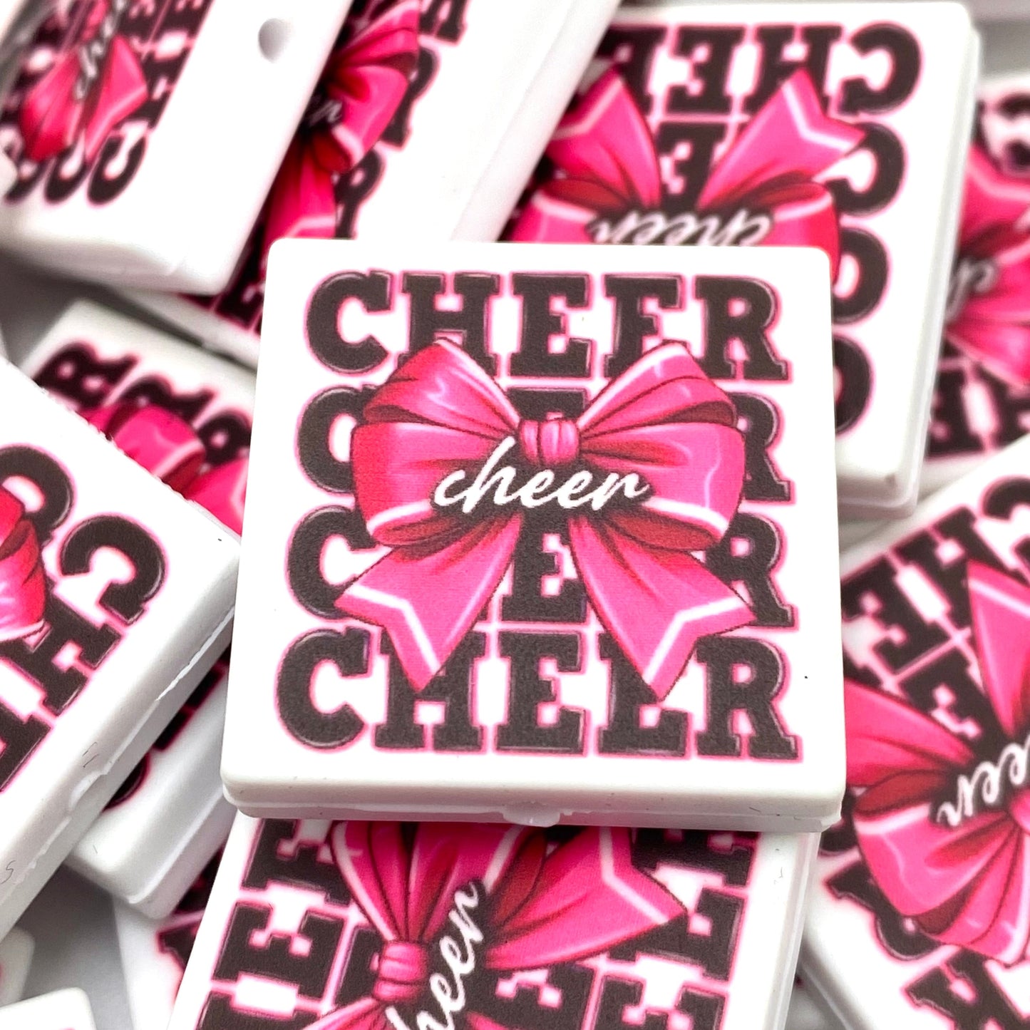 CHEER Printed Silicone Focal Beads - ECB Exclusive