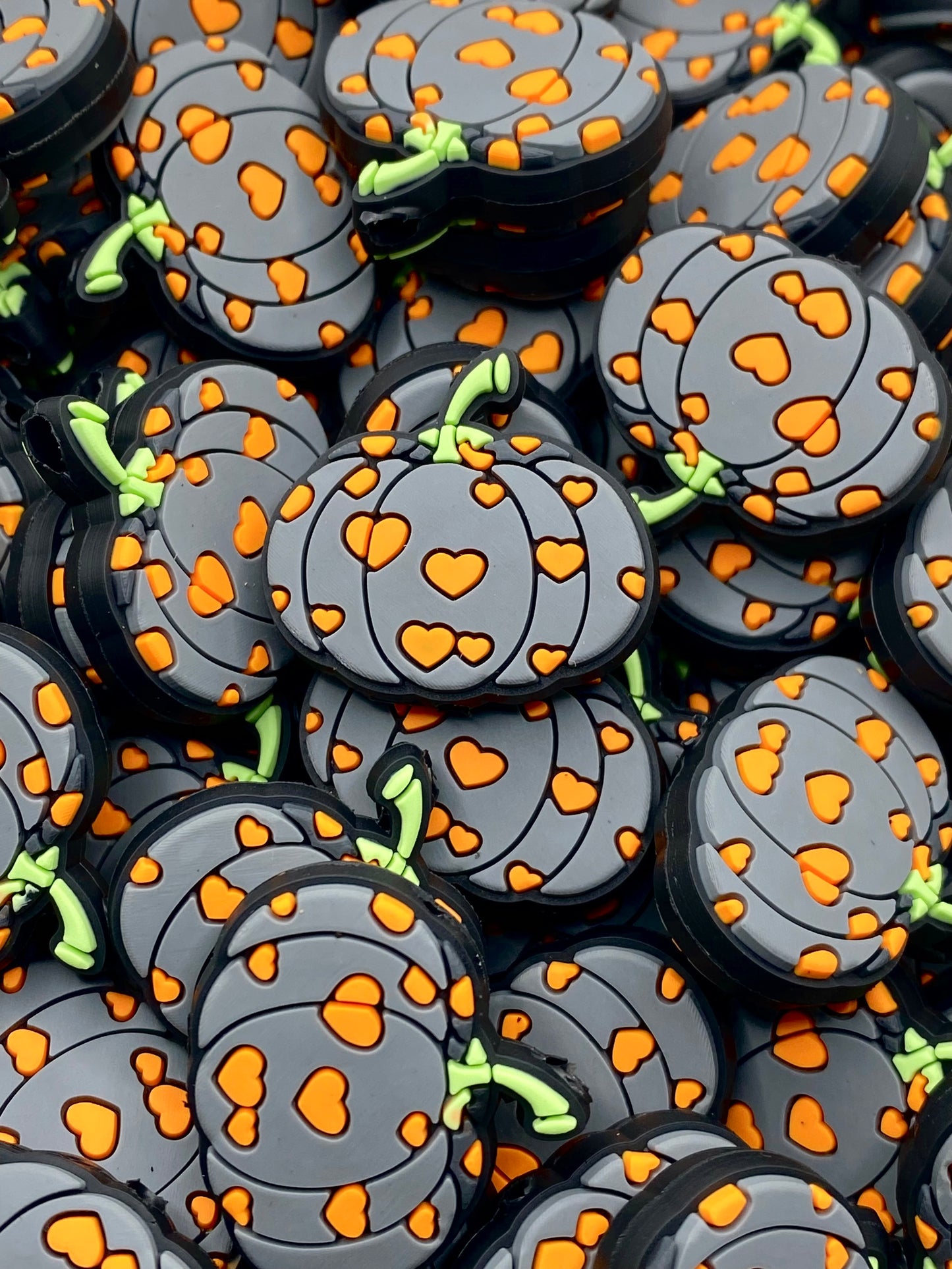 A Pumpkin A Day Keeps The Goblin Away PVC Focal Beads