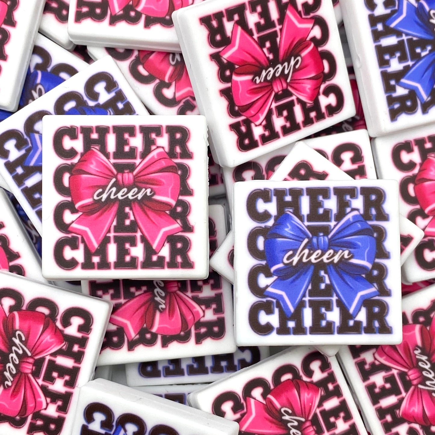 CHEER Printed Silicone Focal Beads - ECB Exclusive