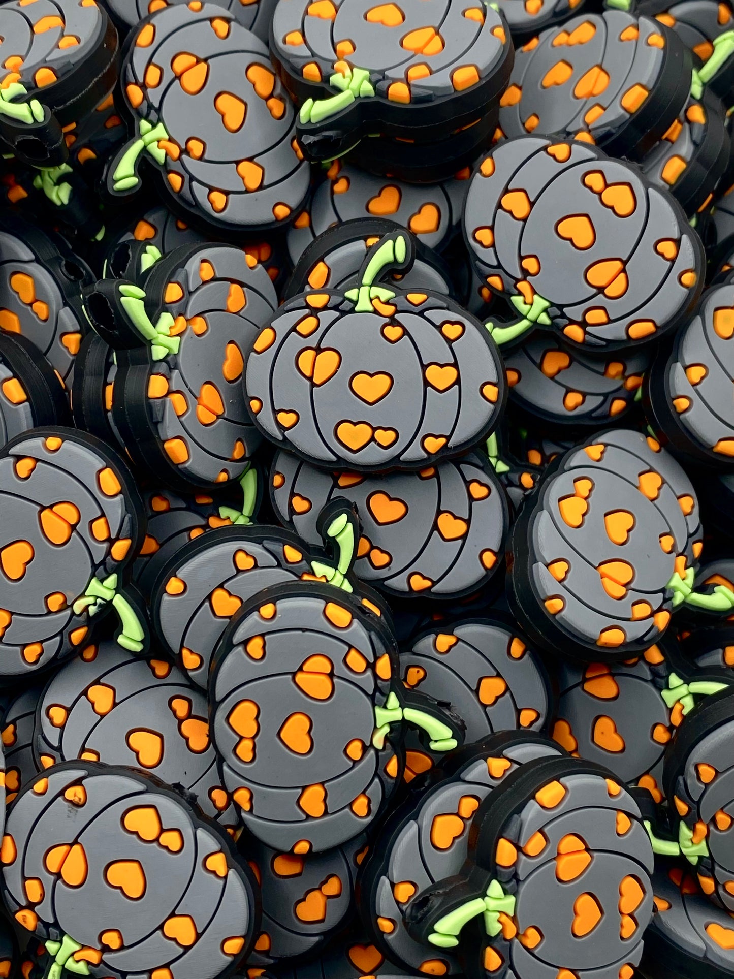 A Pumpkin A Day Keeps The Goblin Away PVC Focal Beads