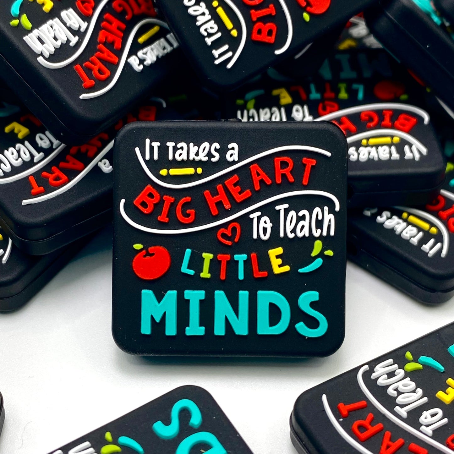 It Takes a Big Heart to Teach Little Minds Silicone Focal Beads
