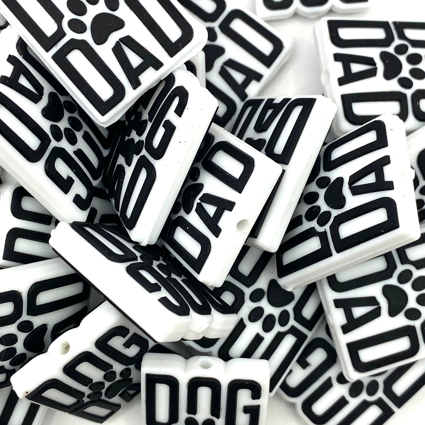 Dog Dad Silicone Focal Beads