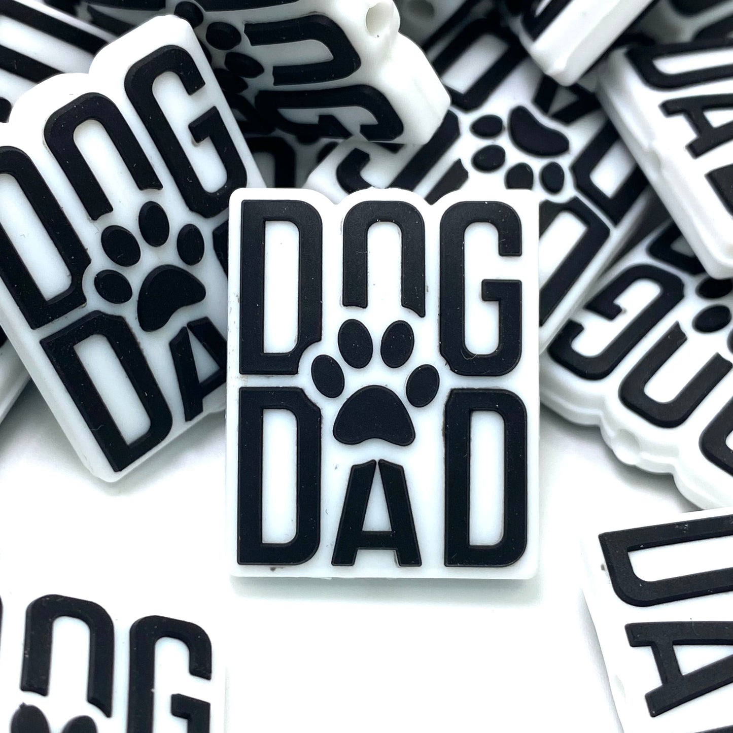 Dog Dad Silicone Focal Beads