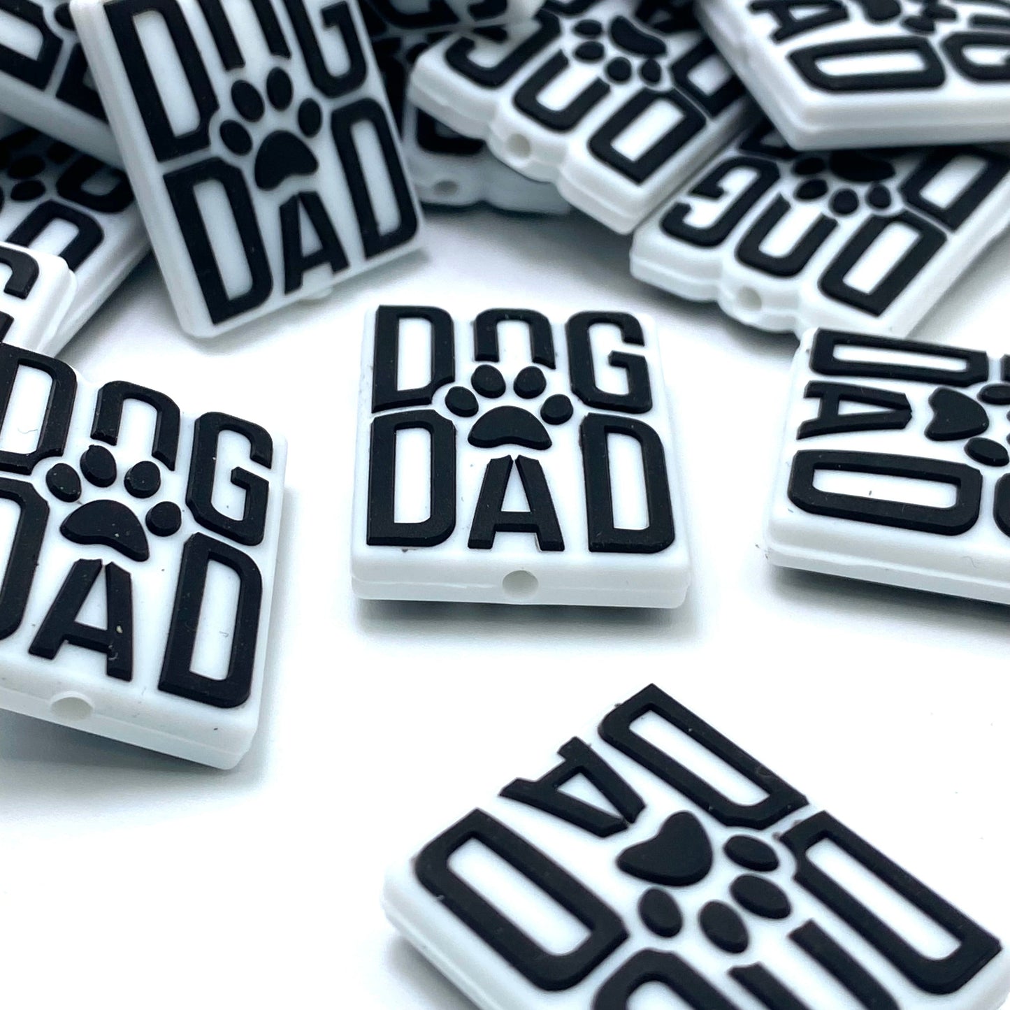Dog Dad Silicone Focal Beads