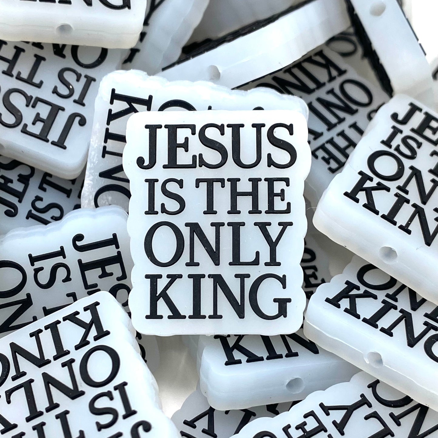 Jesus is the Only King Silicone Focal Beads