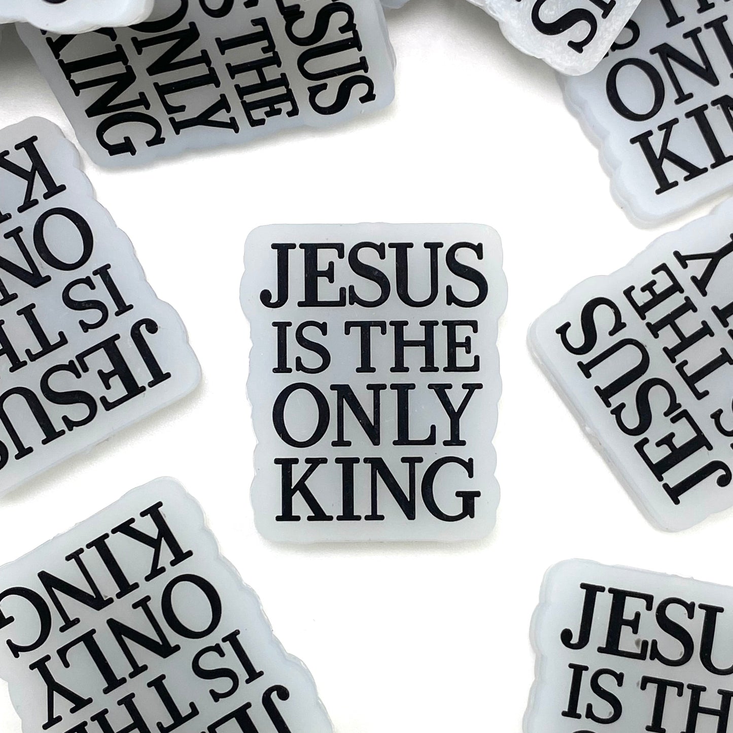 Jesus is the Only King Silicone Focal Beads