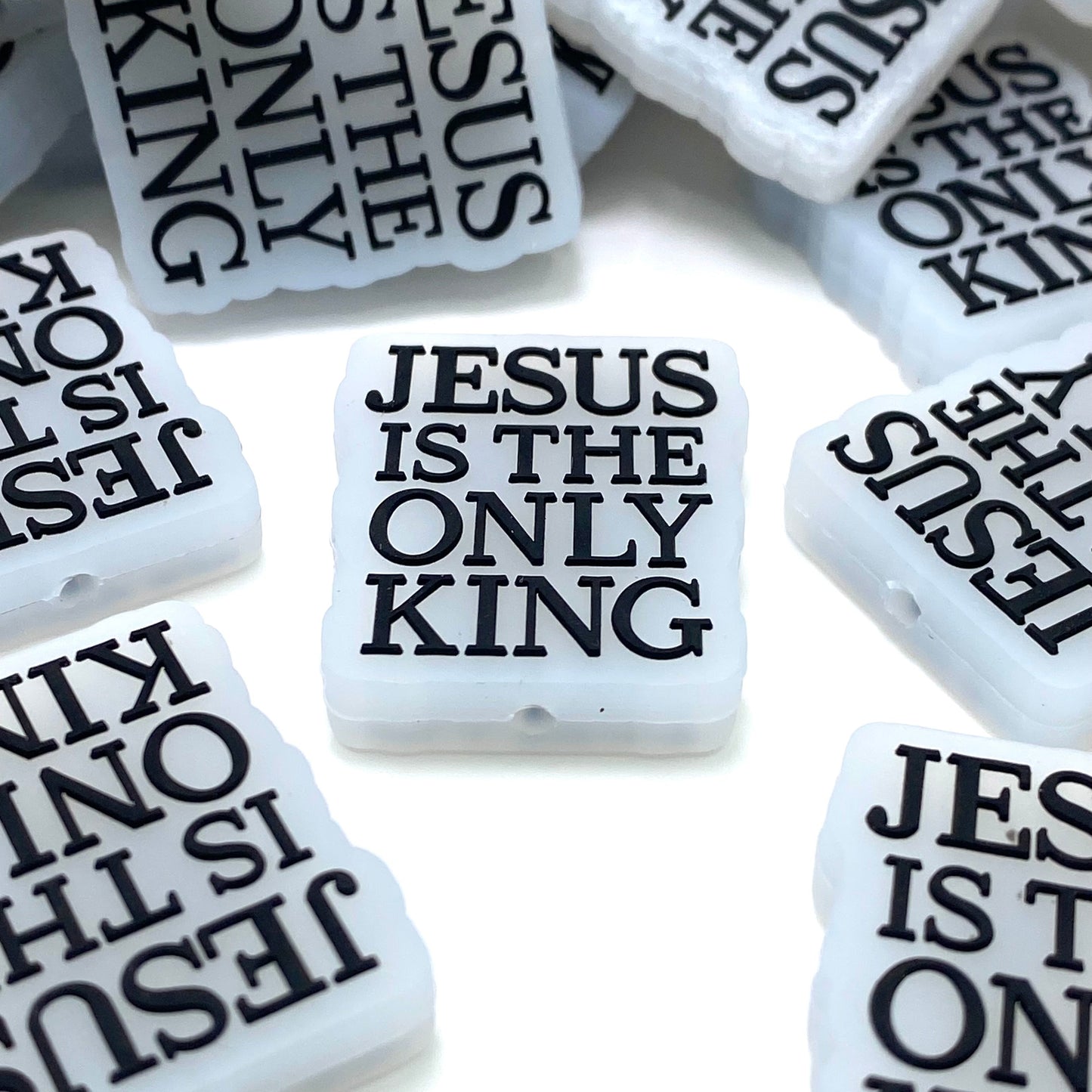 Jesus is the Only King Silicone Focal Beads