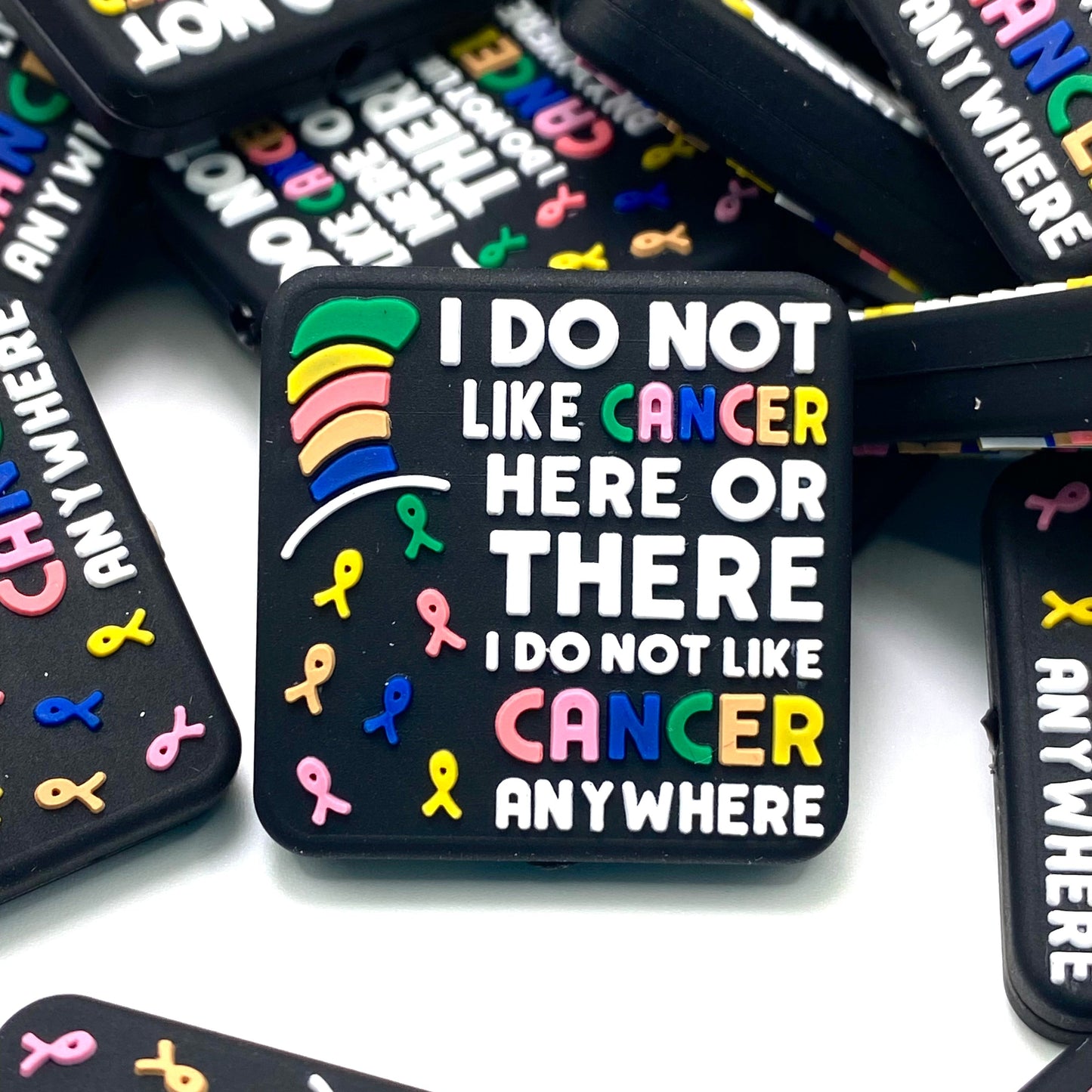 I Do Not Like Cancer Here or There Silicone Focal Beads