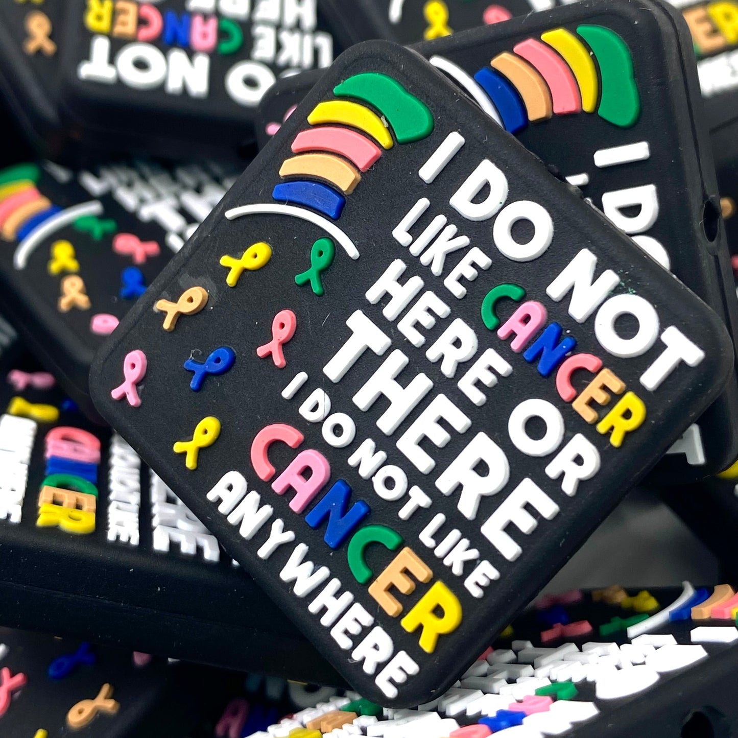 I Do Not Like Cancer Here or There Silicone Focal Beads