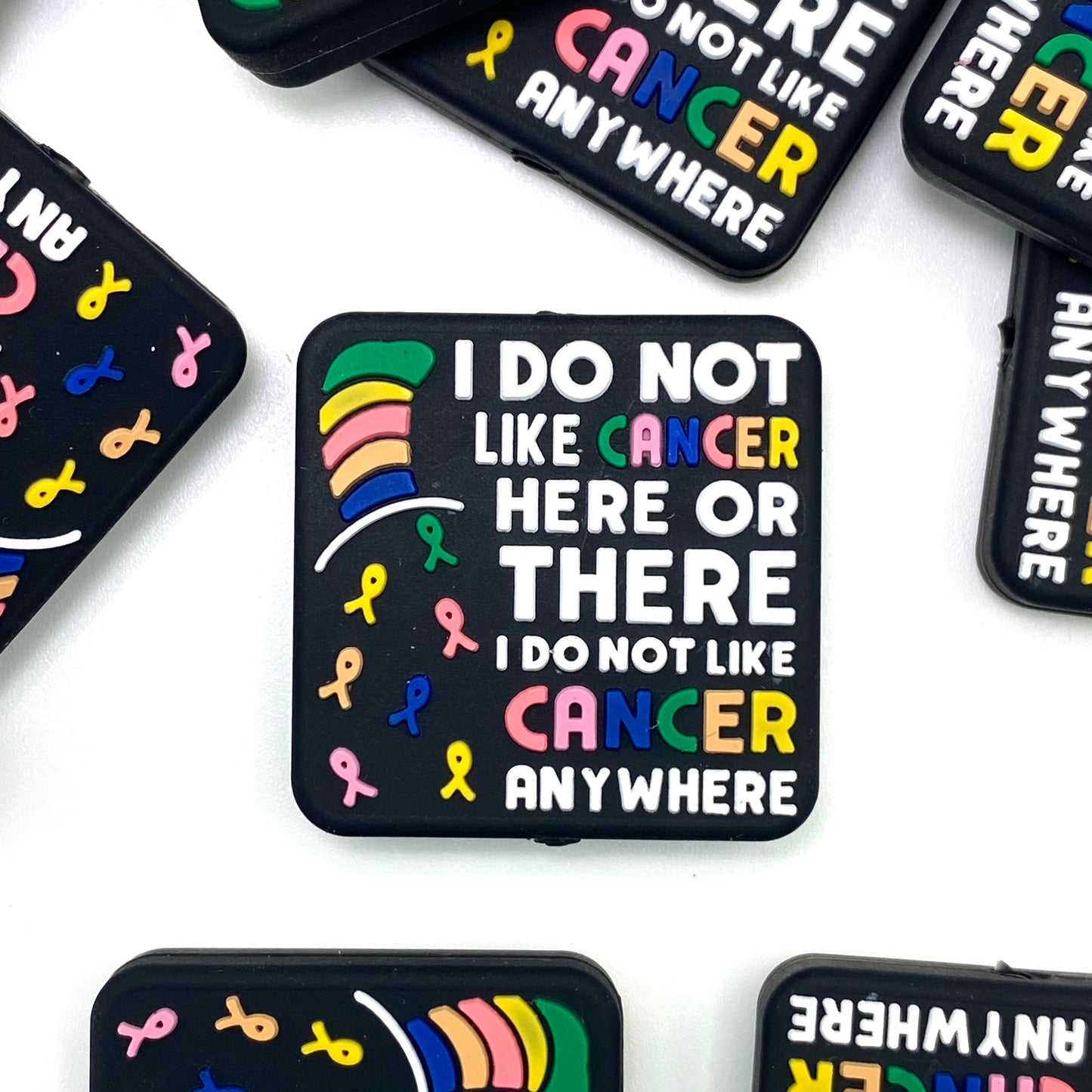 I Do Not Like Cancer Here or There Silicone Focal Beads