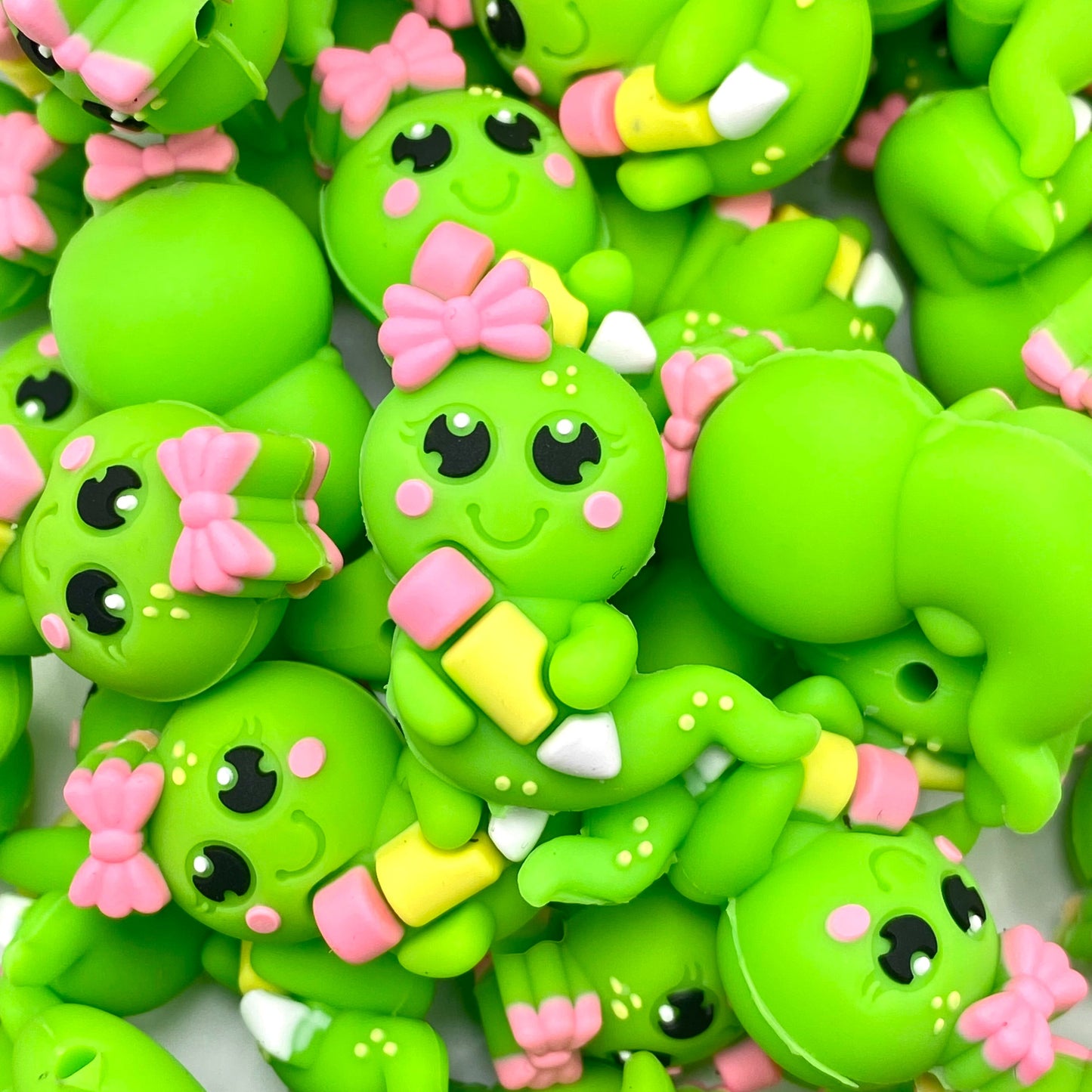 Little Miss Bookworm 3D Silicone Focal Beads