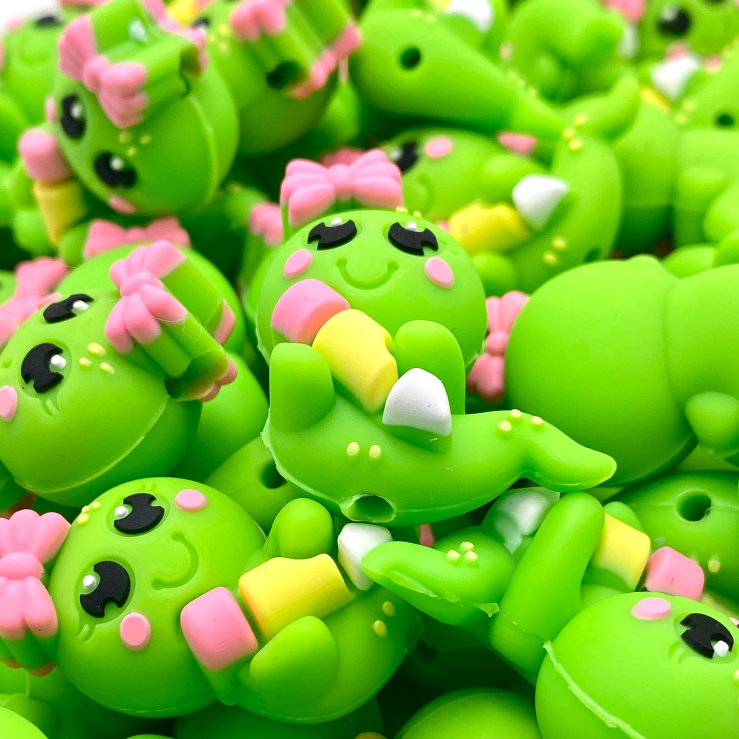 Little Miss Bookworm 3D Silicone Focal Beads