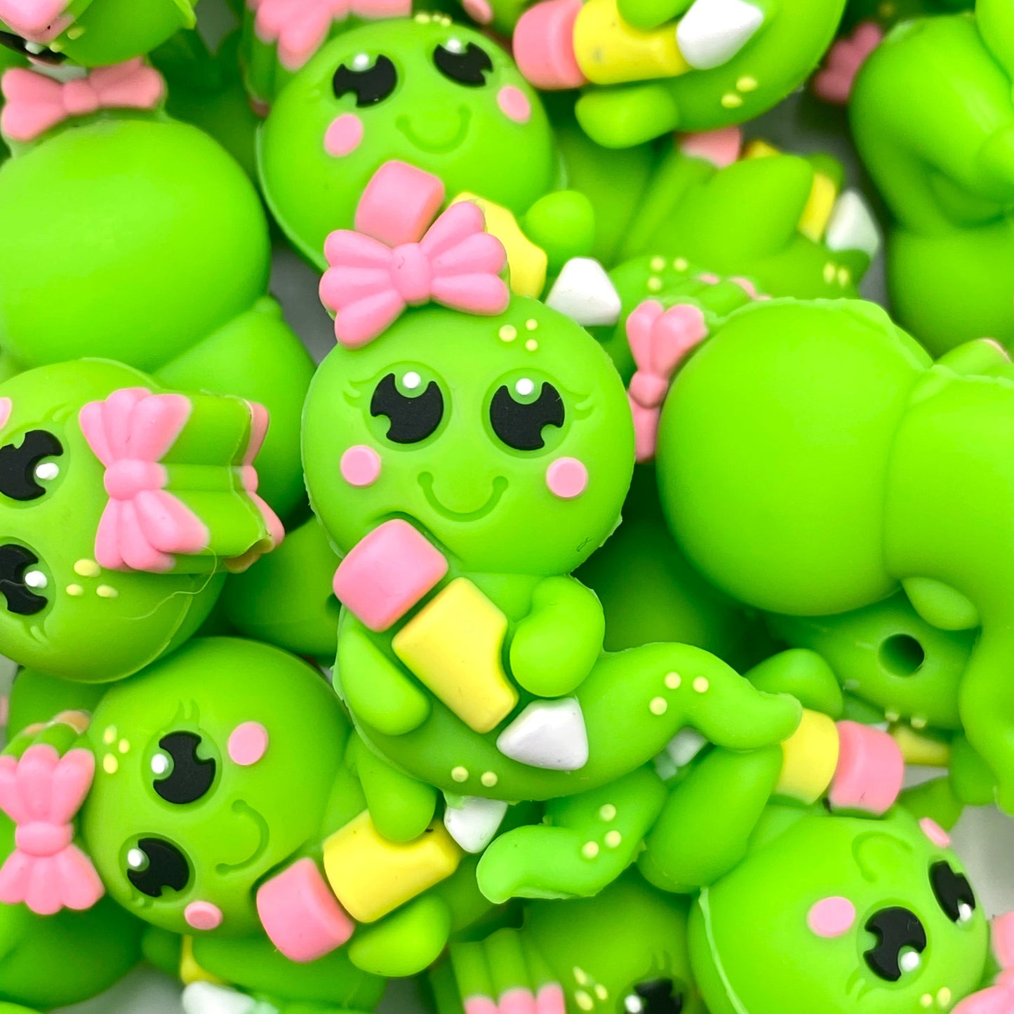 Little Miss Bookworm 3D Silicone Focal Beads