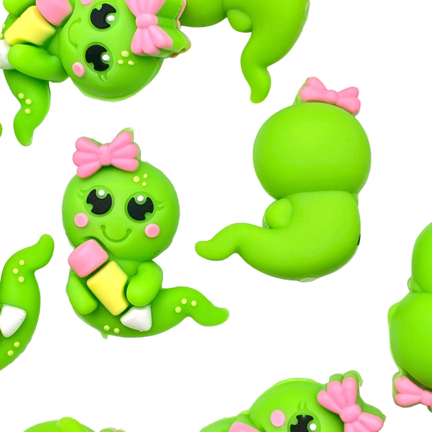 Little Miss Bookworm 3D Silicone Focal Beads