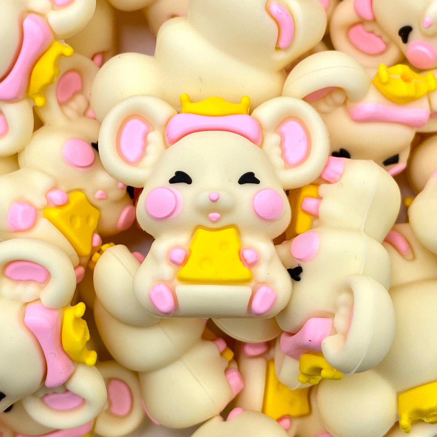 Princess with Tiny Whiskers 3D Silicone Focal Beads