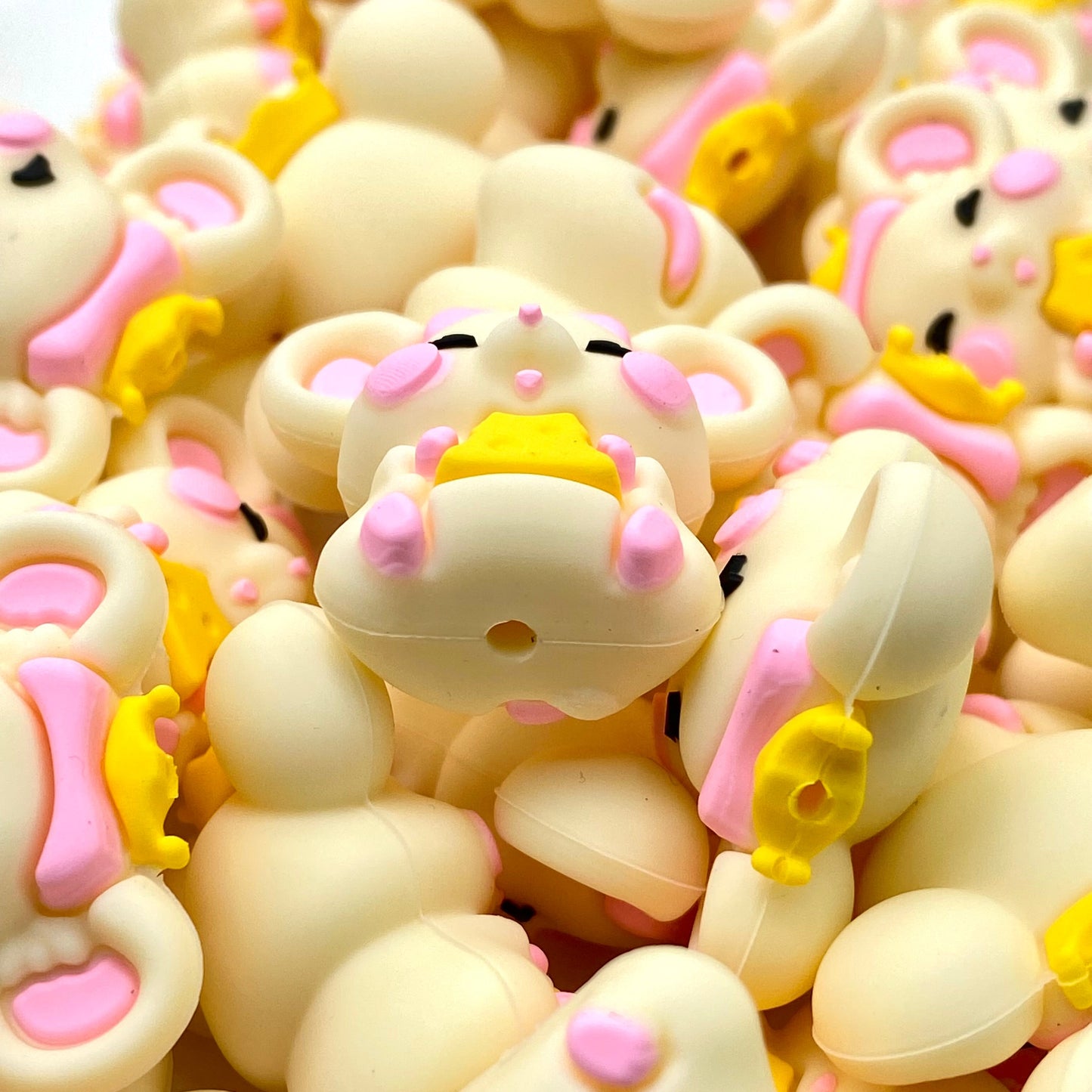 Princess with Tiny Whiskers 3D Silicone Focal Beads