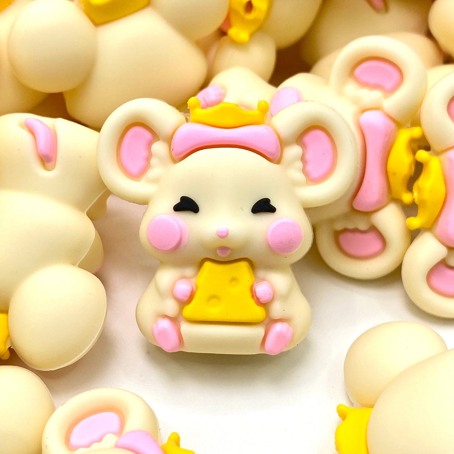 Princess with Tiny Whiskers 3D Silicone Focal Beads