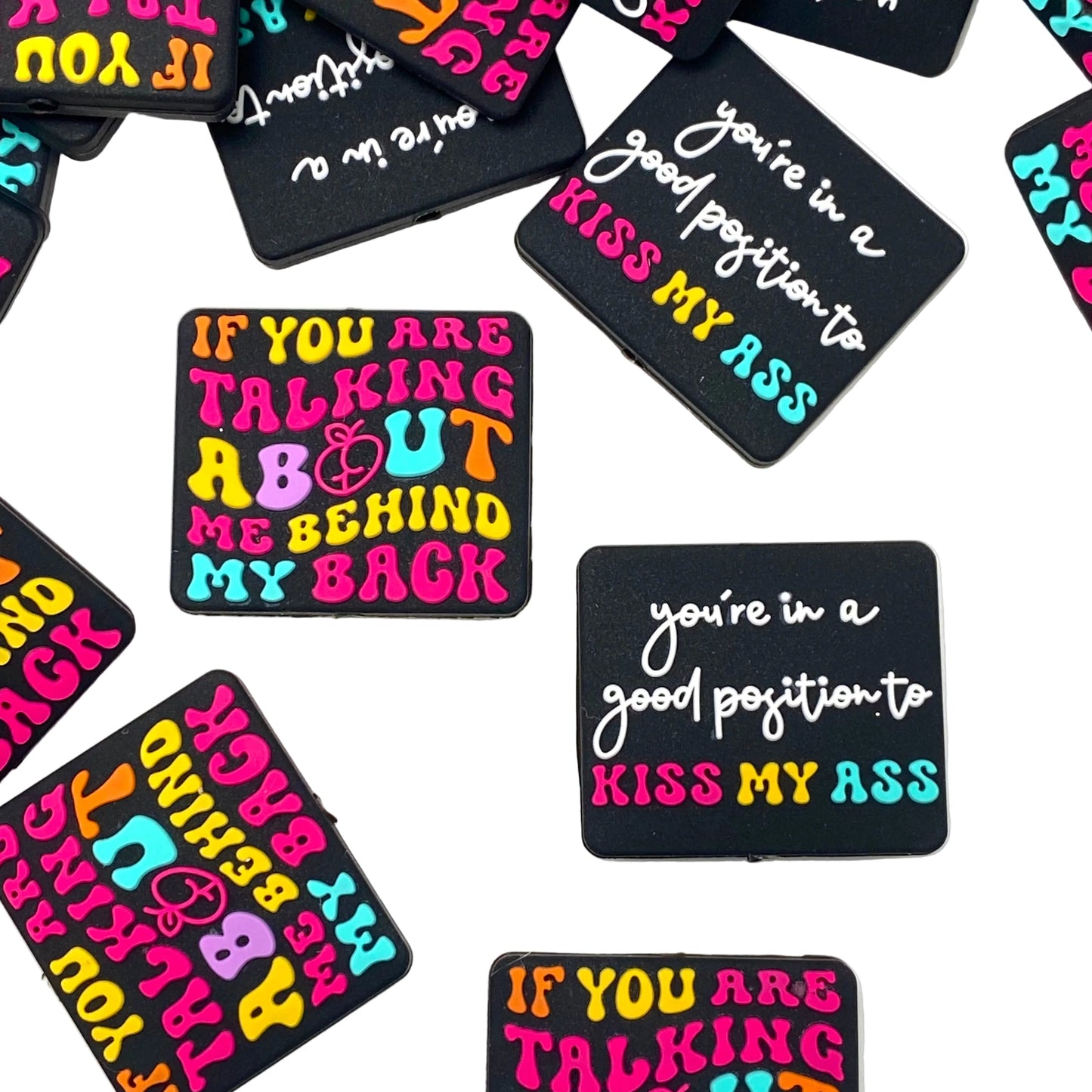 If You Are Talking About Me Behind My Back Silicone Focal Beads