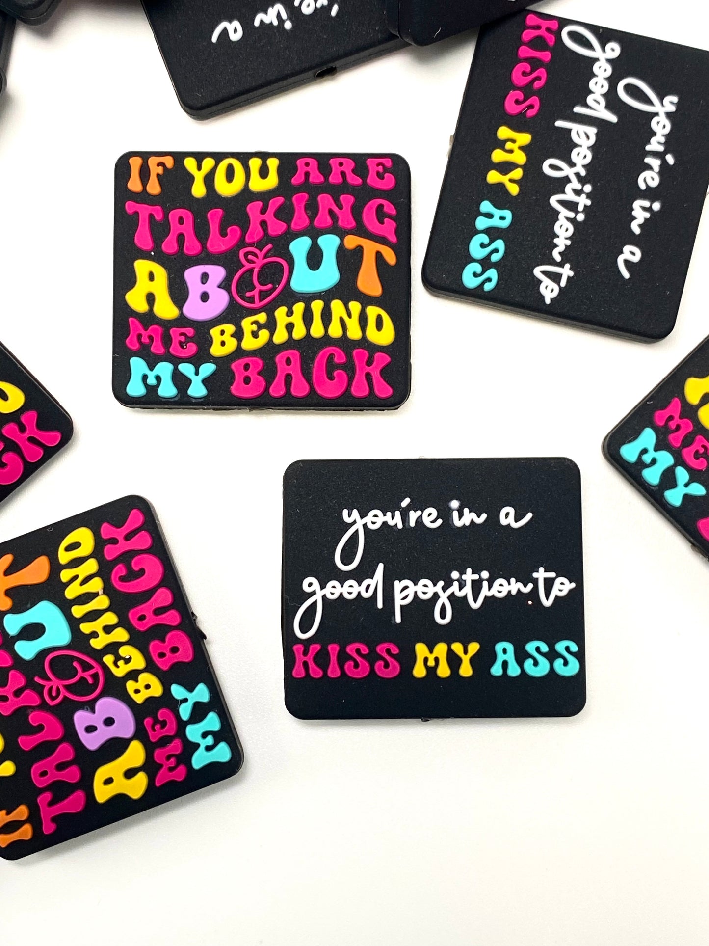 If You Are Talking About Me Behind My Back Silicone Focal Beads