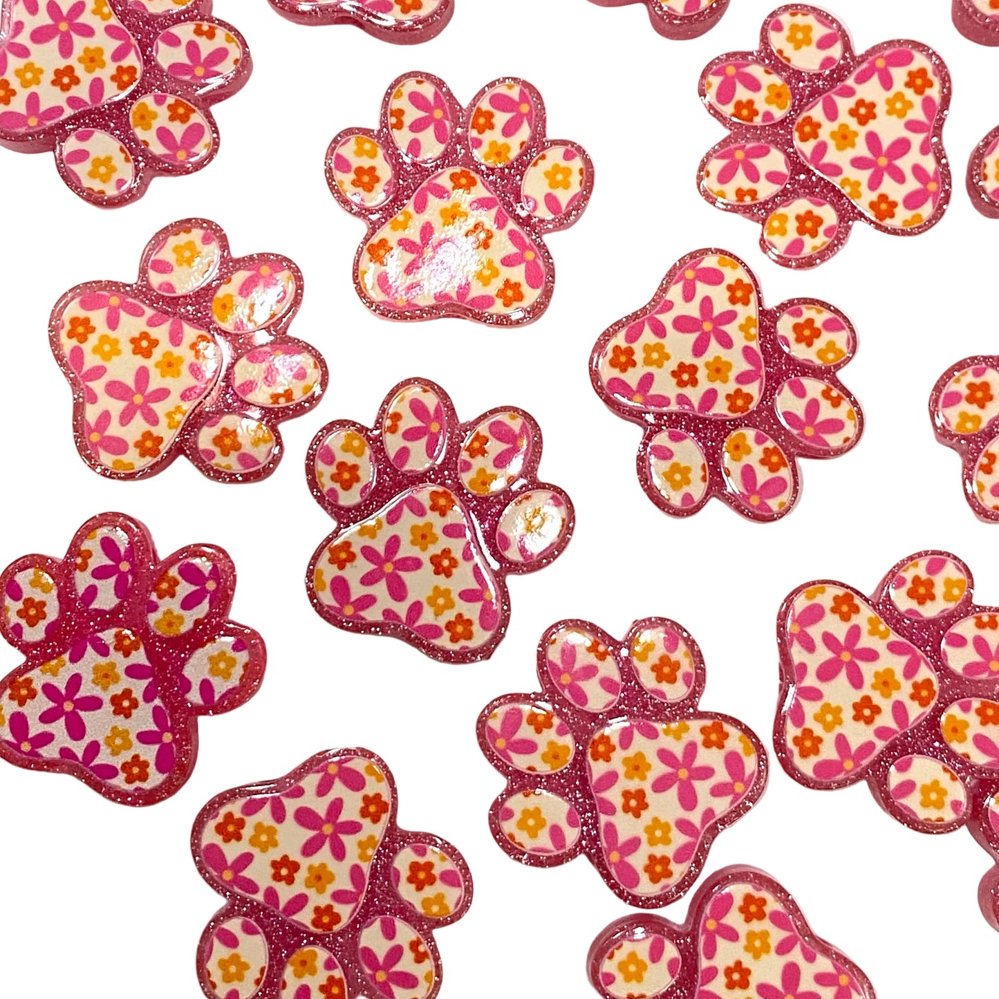 Paws-itively pink Acrylic Focal Beads