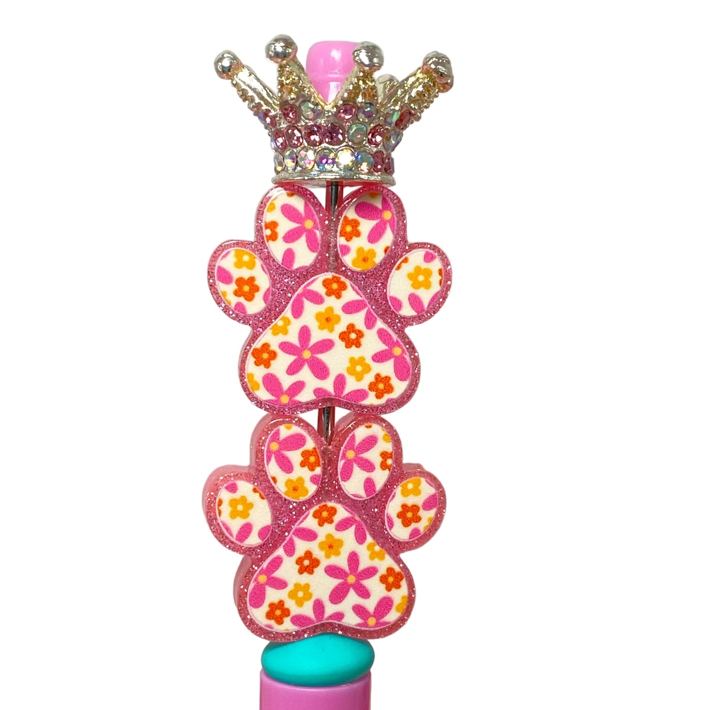 Paws-itively pink Acrylic Focal Beads