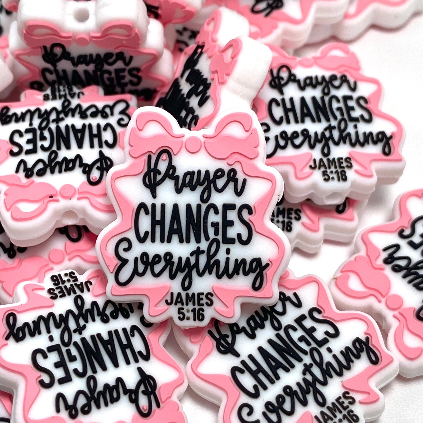 Prayer Changes Everything James 5:16 Silicone Focal Beads