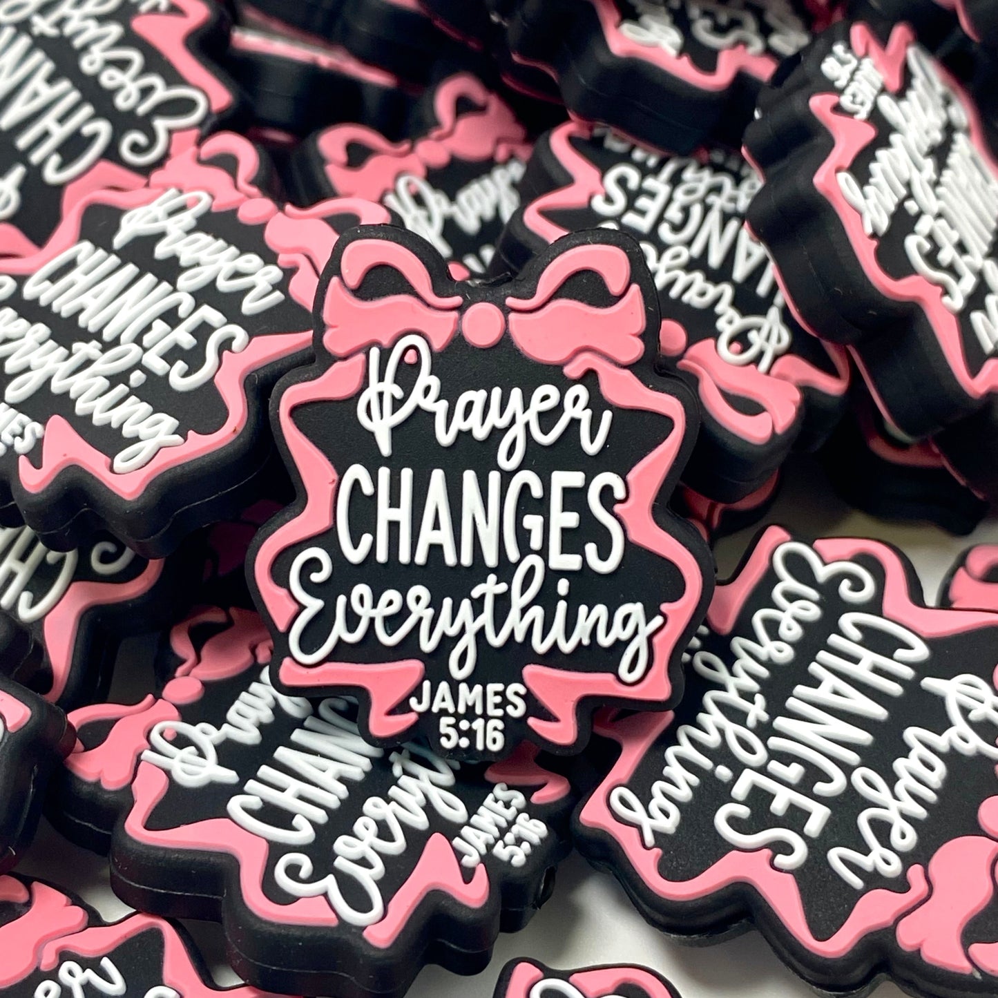 Prayer Changes Everything James 5:16 Silicone Focal Beads