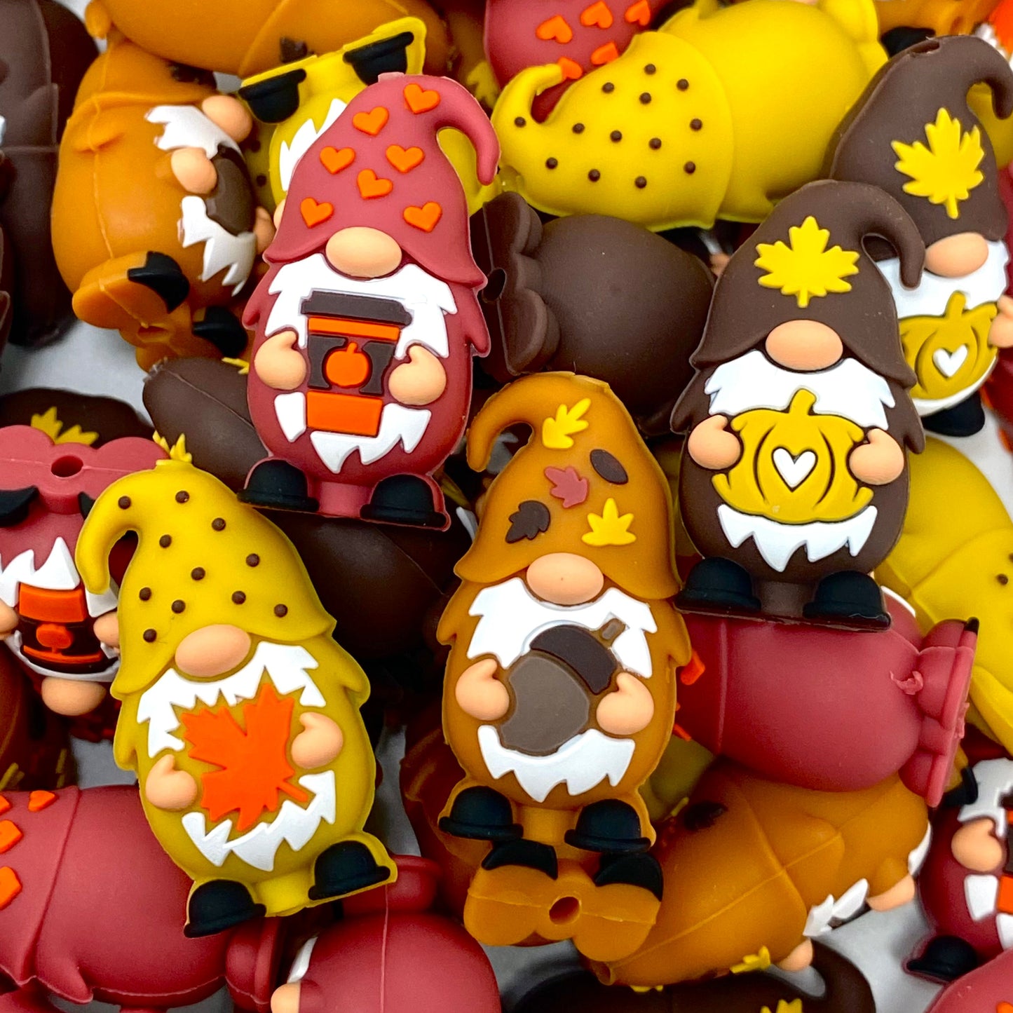 Cozy Gnome Season Gnomes 3D Silicone Focal Beads
