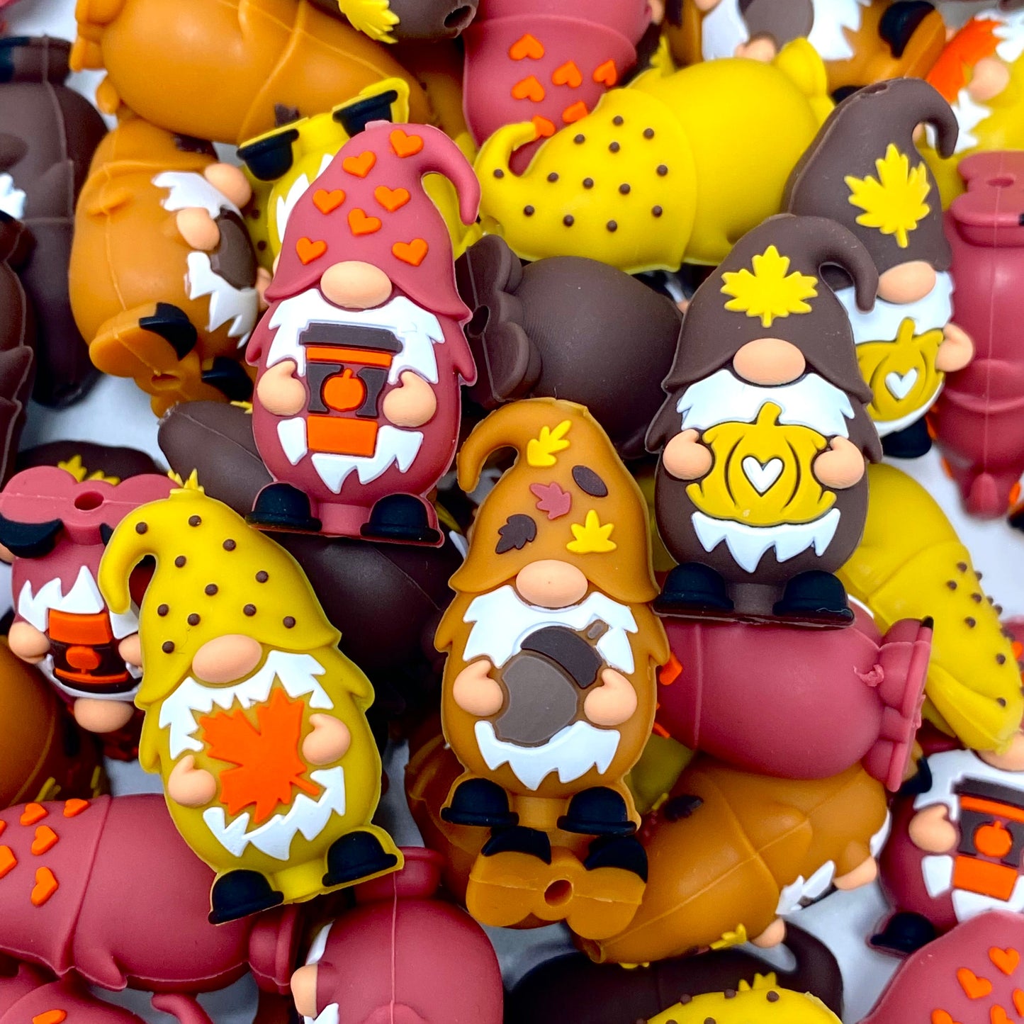Cozy Gnome Season Gnomes 3D Silicone Focal Beads