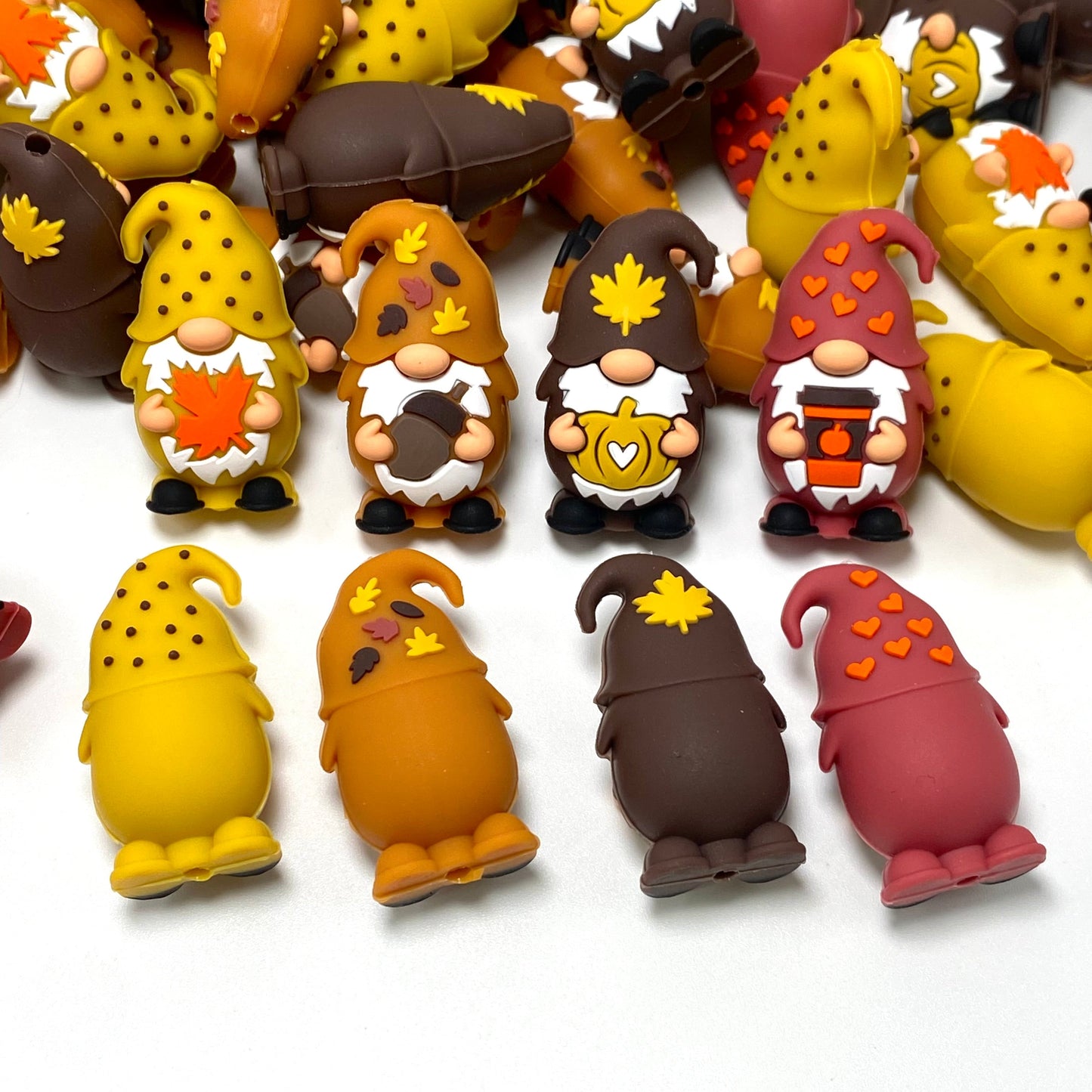 Cozy Gnome Season Gnomes 3D Silicone Focal Beads