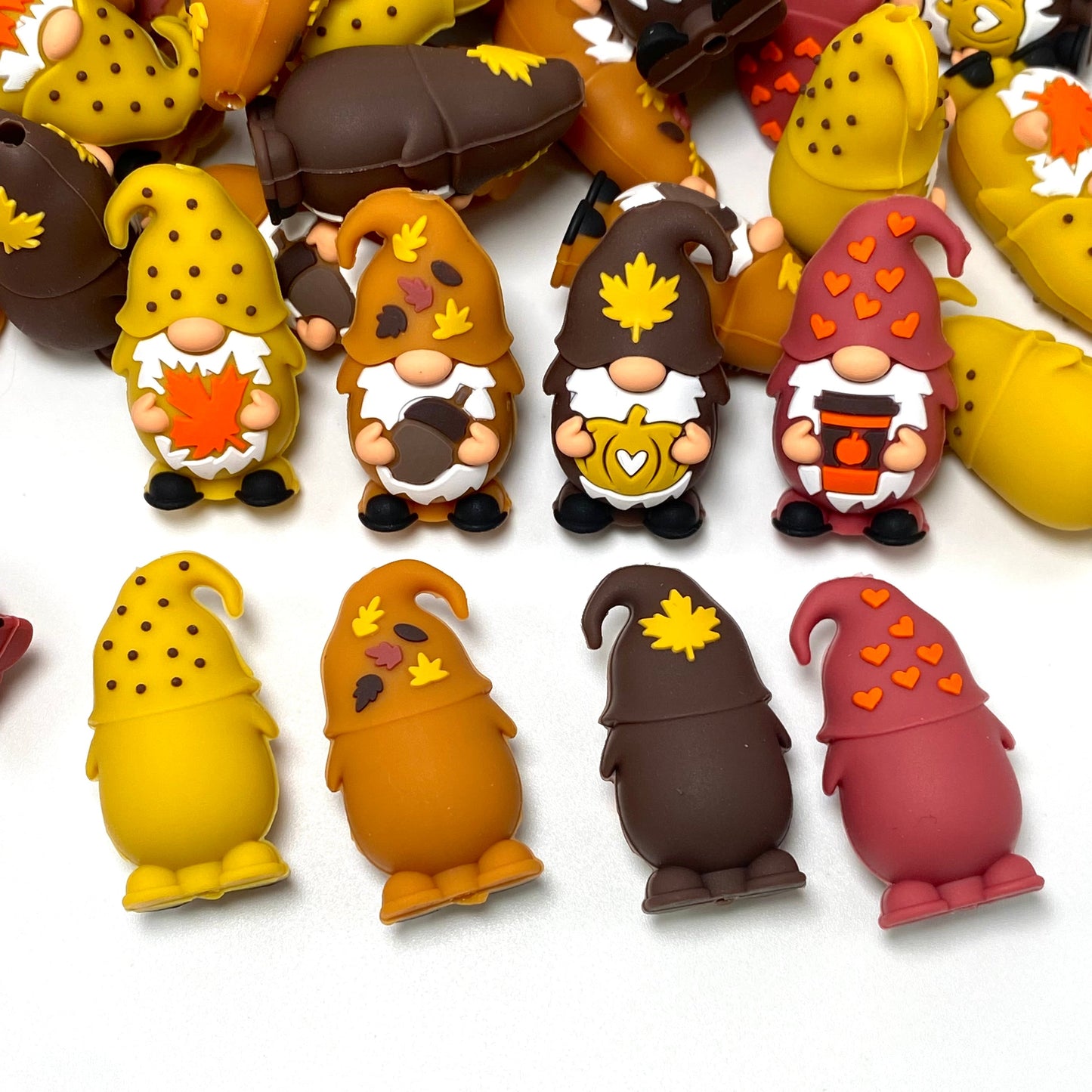 Cozy Gnome Season Gnomes 3D Silicone Focal Beads