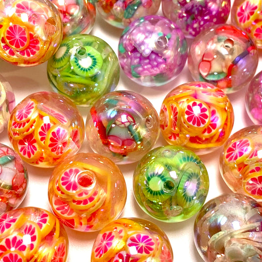 Chasing Fruity Sunshine Acrylic Beads