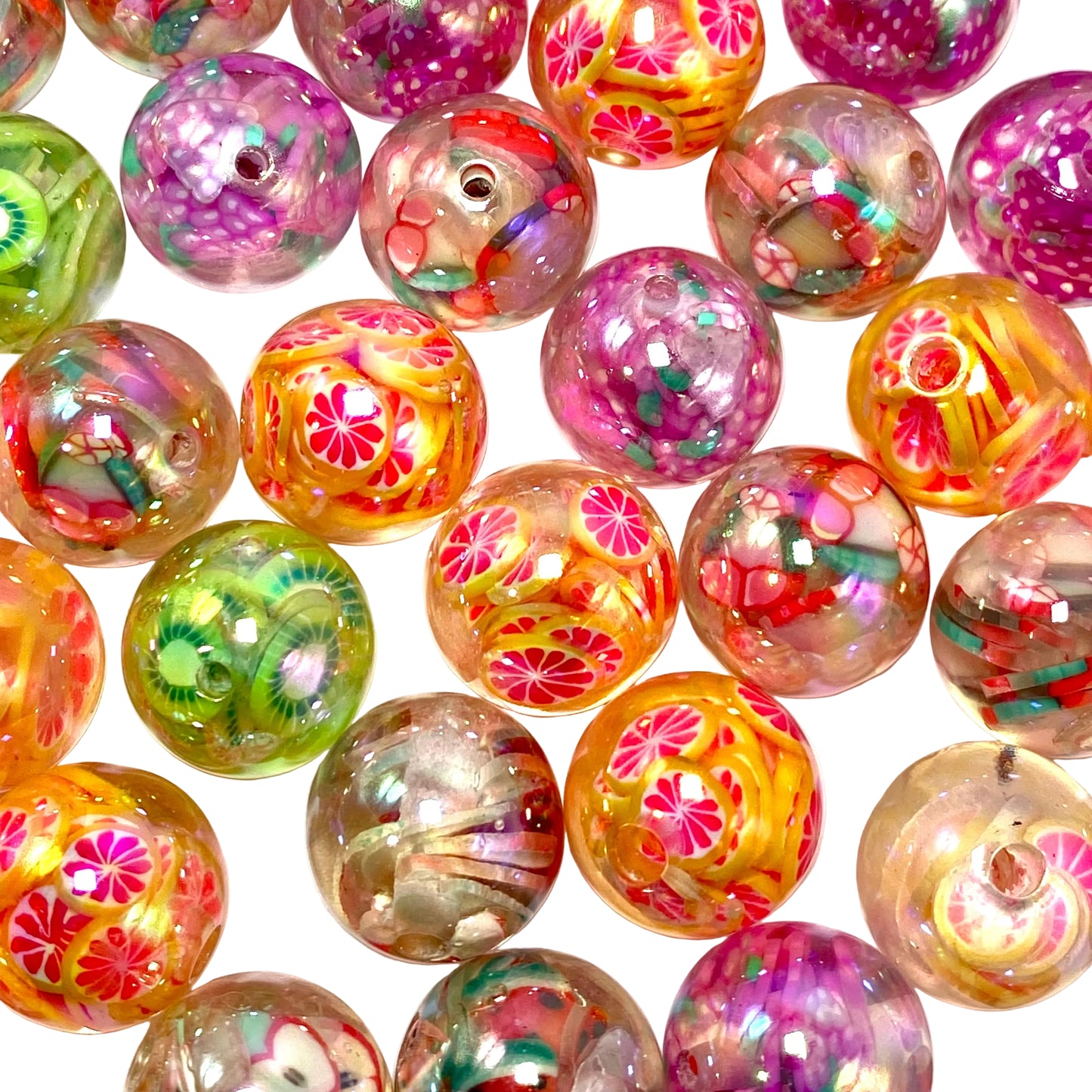Chasing Fruity Sunshine Acrylic Beads