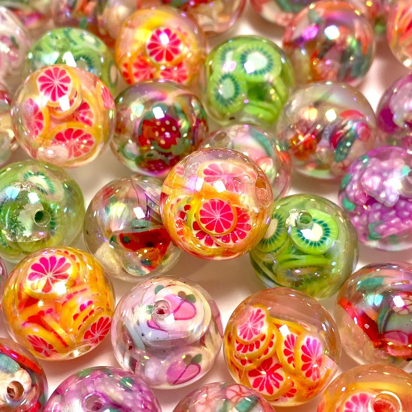 Chasing Fruity Sunshine Acrylic Beads