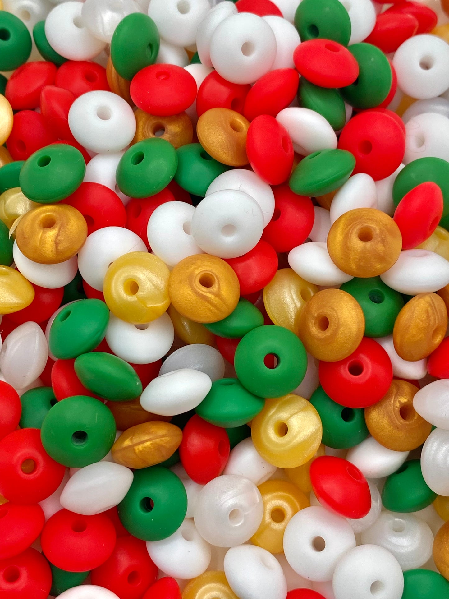 Lentil Silicone Beads - Mix 14